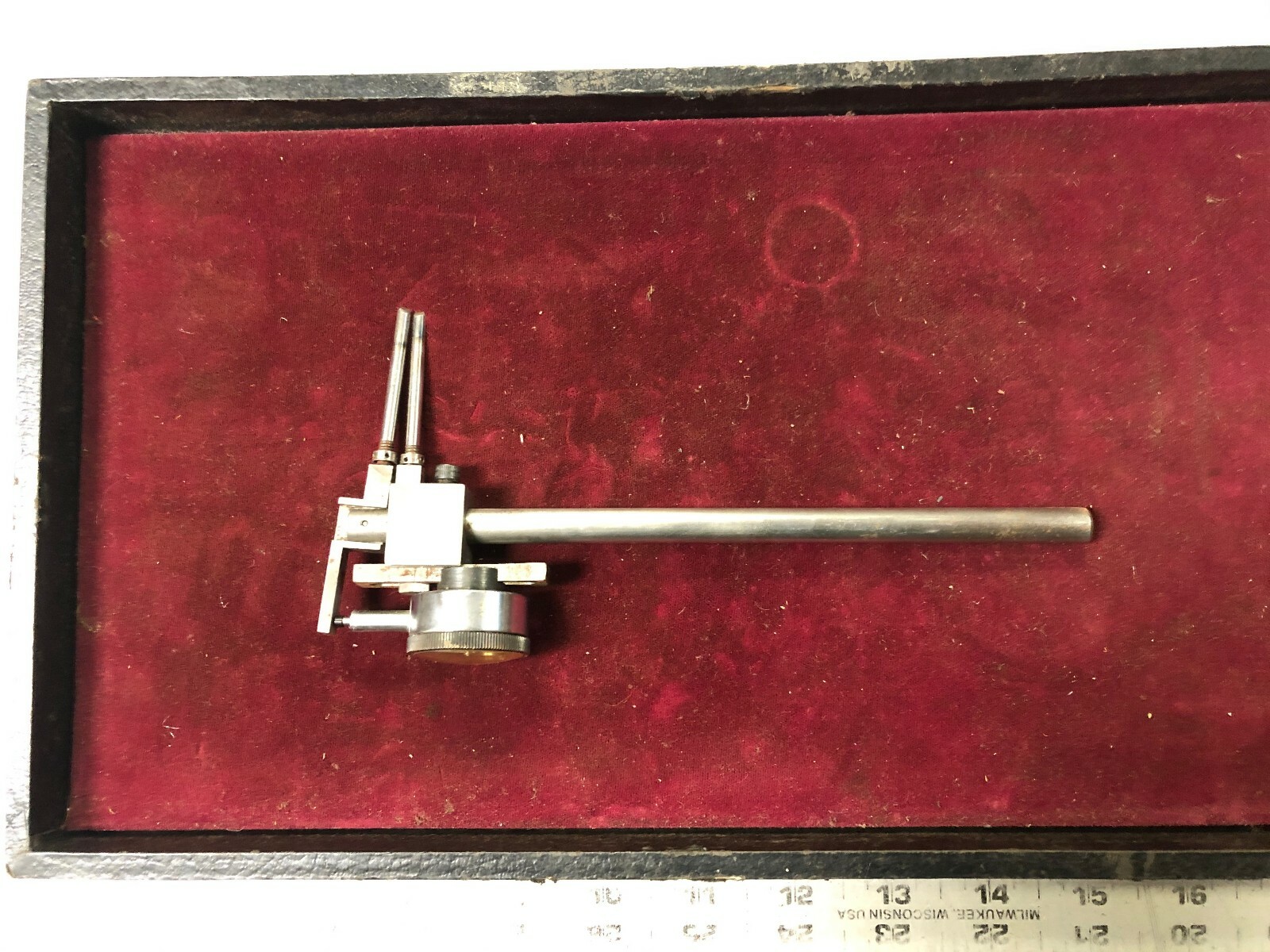 MACHINIST TOOLS LATHE MILL Machinist Federal Dial Indicator Gage on Fixture ShB