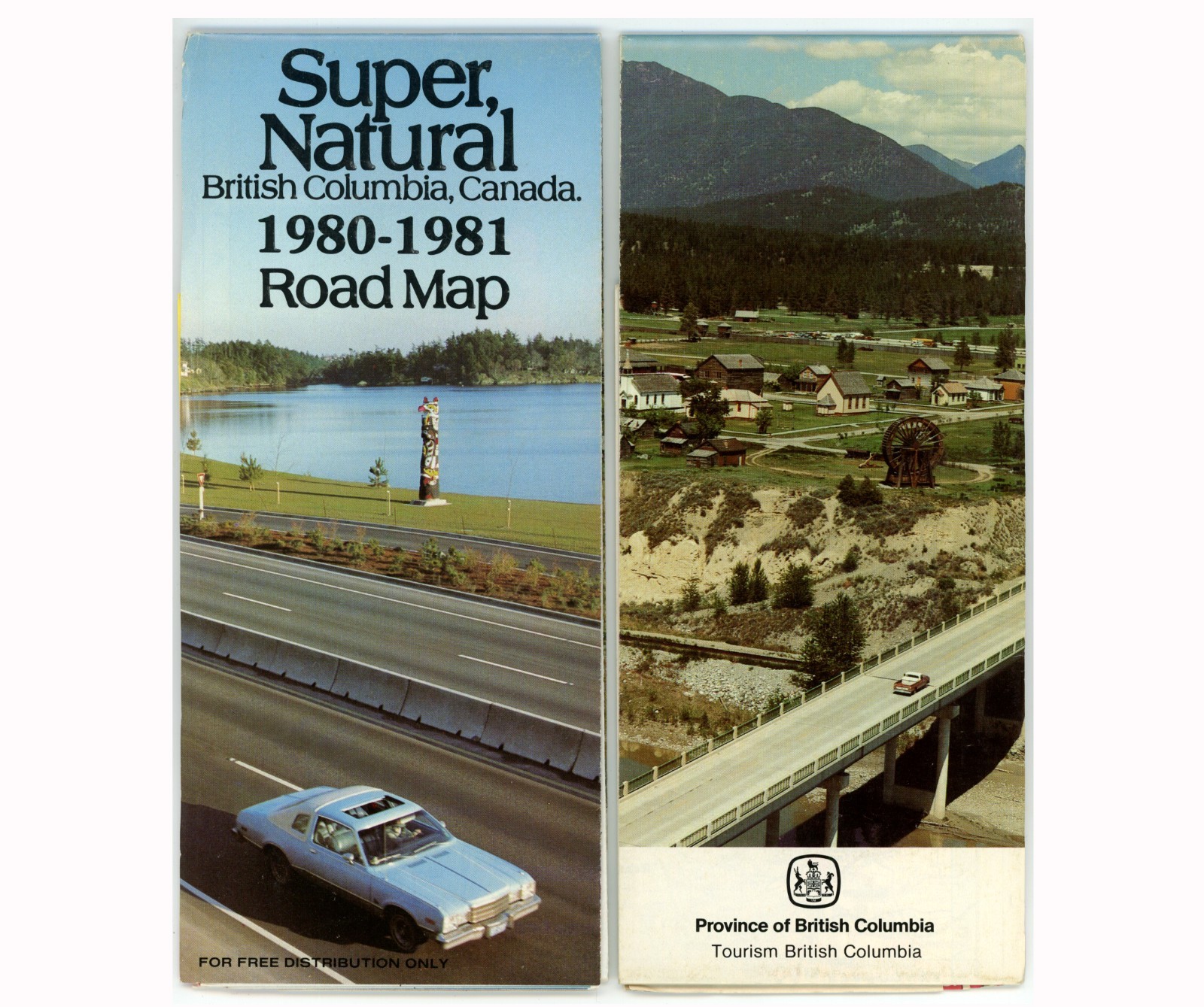 Vintage 1980-1 British Columbia Canada Official Road Map Vintage 1980-1 British Columbia Canada Official Road Map