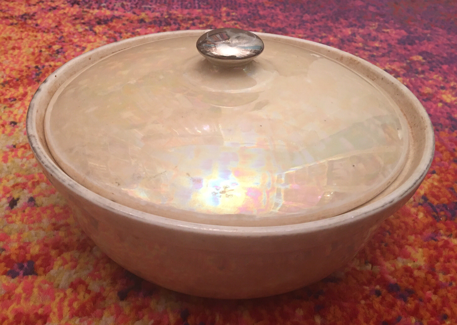 Fraunfelter of Ohio Royal Rochester Lusterware Oval Casserole Dish with Lid