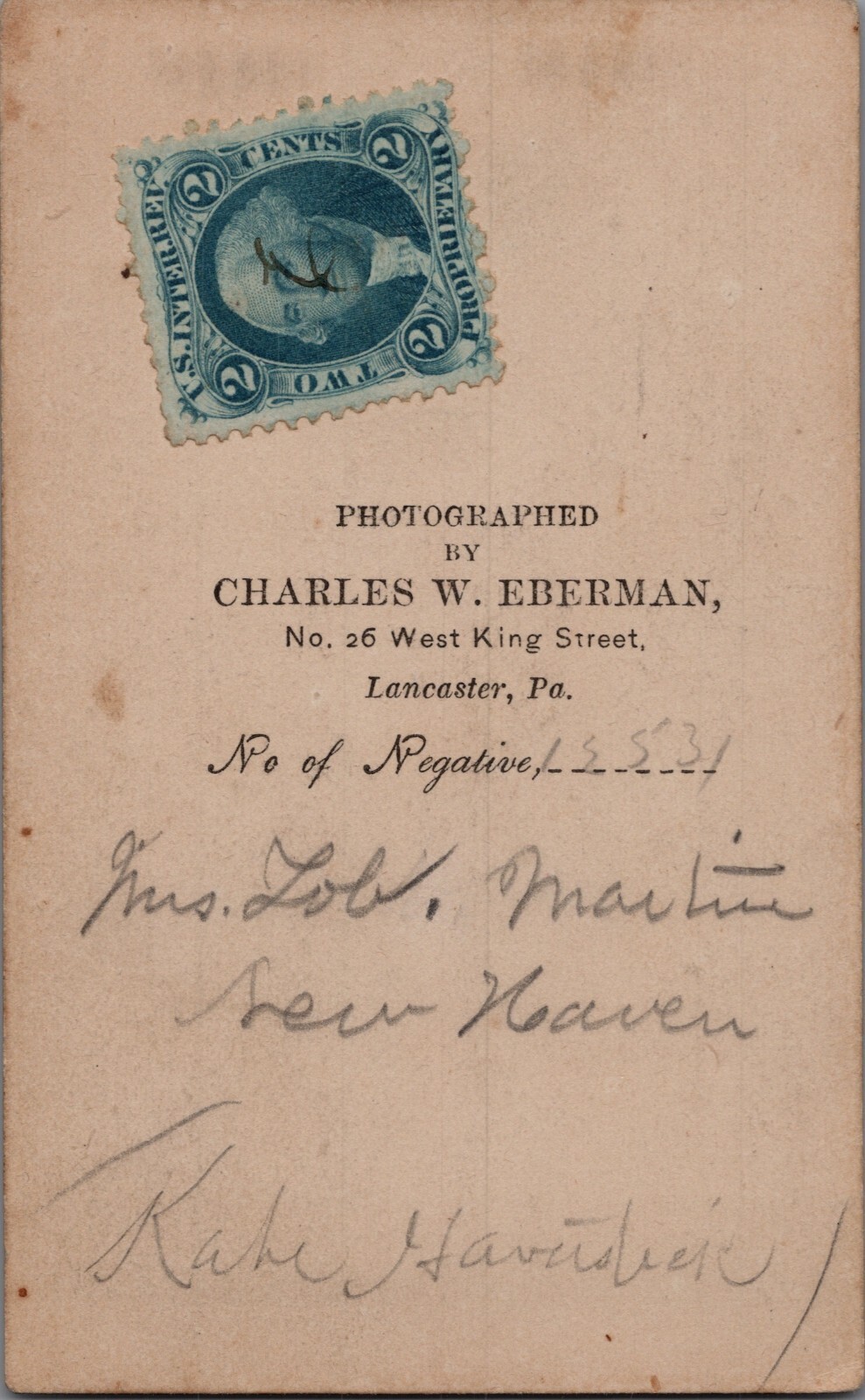 Antique CDV Photo Woman ID'd and Revenue Stamp Carte de visite 1870's