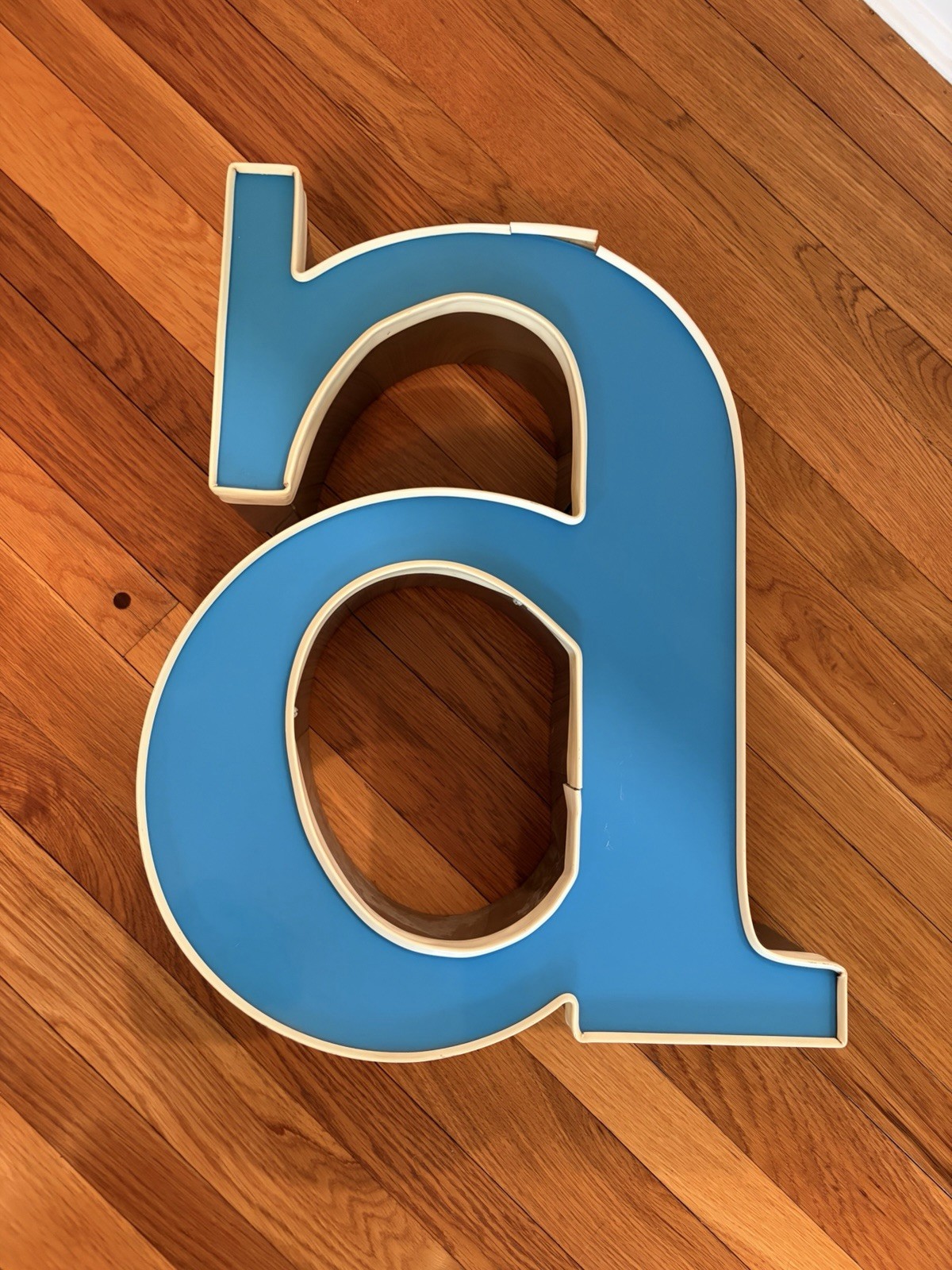 Letter Sign - A - Blue  - Vintage