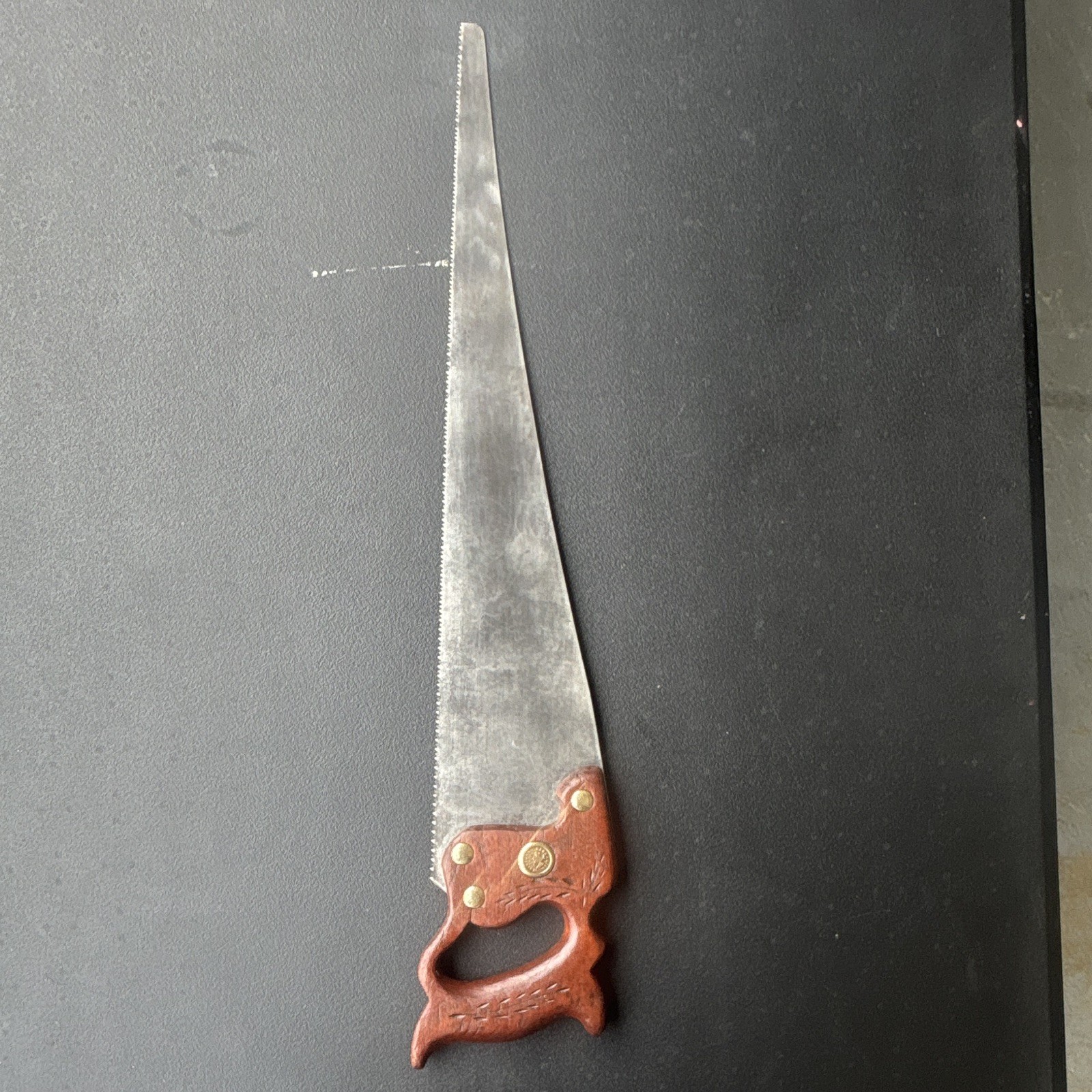 26-inch Vintage Hand Saw Docking Tool Disston. Mildly Restored By Seller 26-inch Vintage Hand Saw Docking Tool Disston. Mildly Restored By Seller
