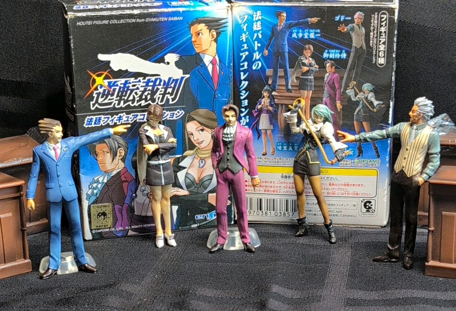 Capcom Ensky Phoenix Wright Ace Attorney Trading Figure Partial Set RARE Capcom Ensky Phoenix Wright Ace Attorney Trading Figure Partial Set RARE
