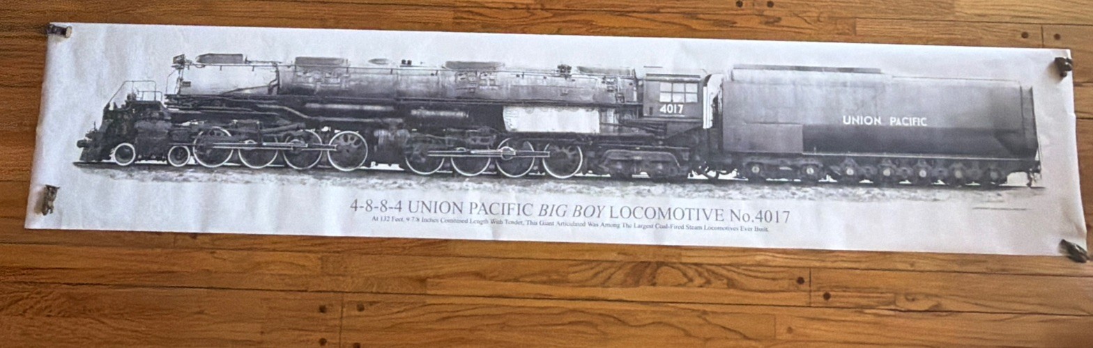 2004 Union Pacific Big Boy 4-8-8-4 Locomotive No. 4017 Railroad Poster 90 x 18