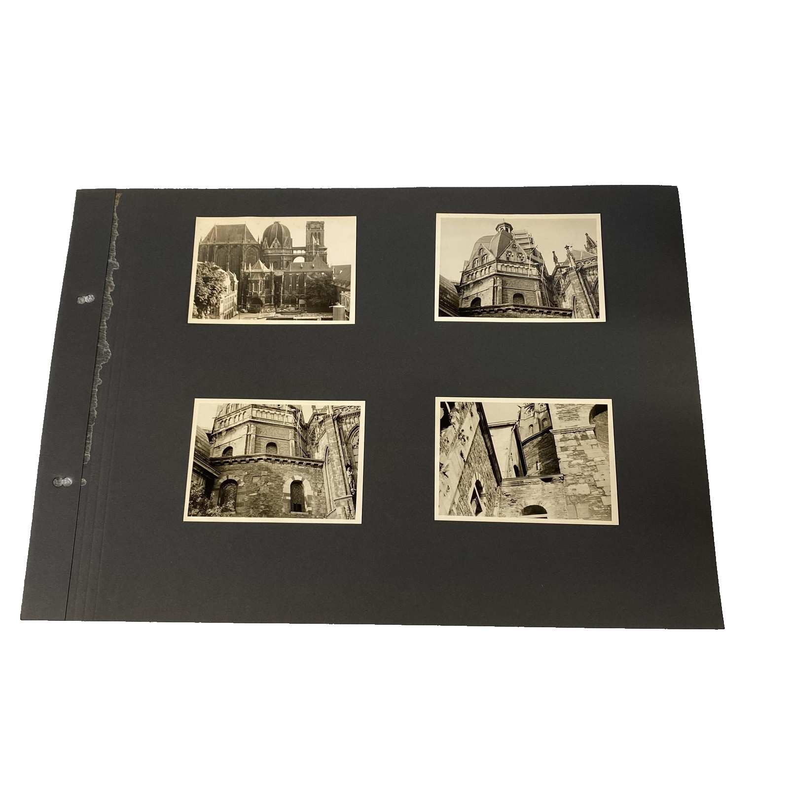 Vintage Aachen Cathedral Dom Germany Scrapbook Page 5 B&W Photos Postcard