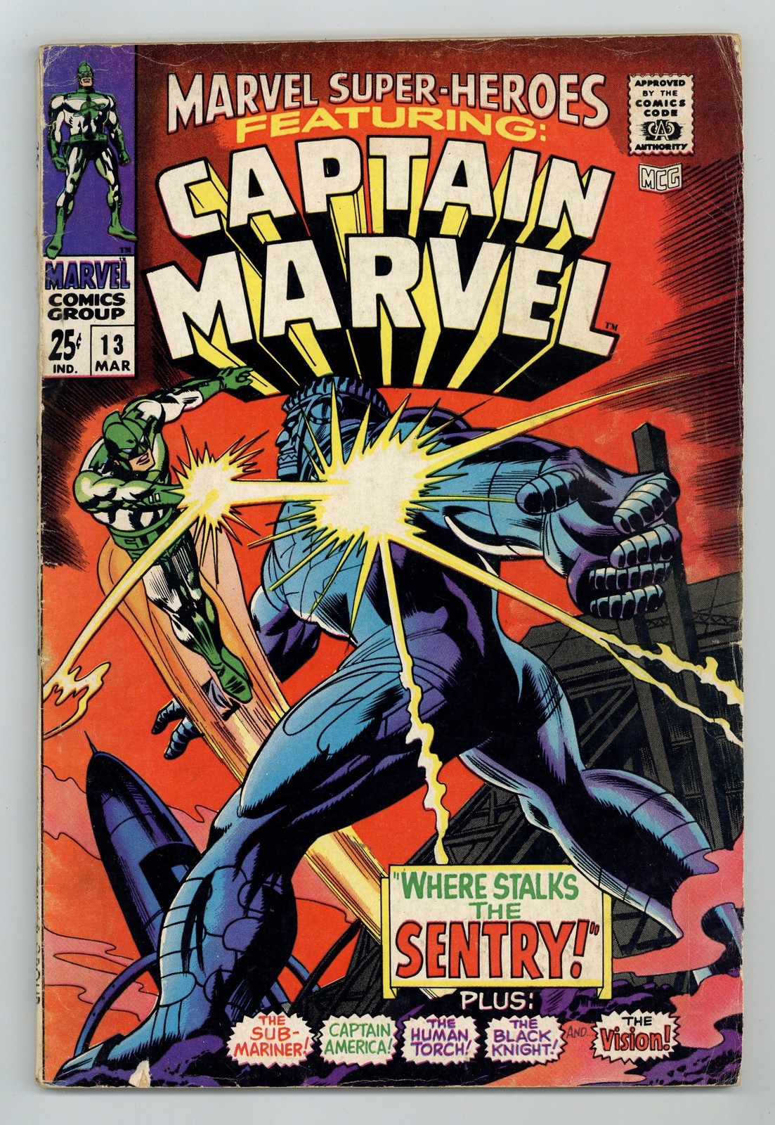 Marvel Super Heroes #13 FR/GD 1.5 1968 1st Carol Danvers (pre Ms. Marvel)