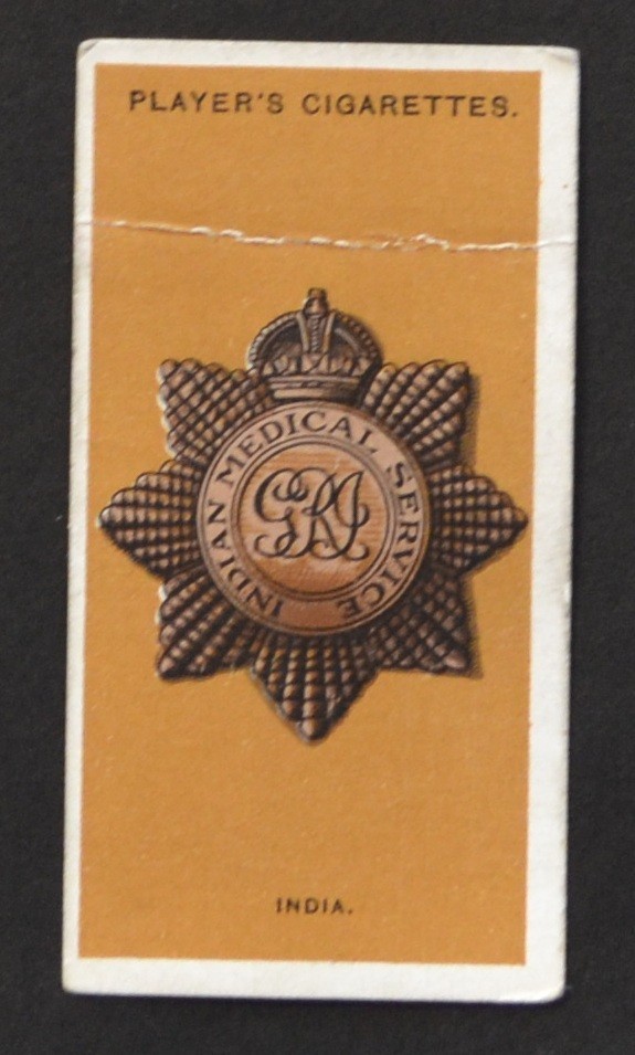 1917 John Player\'s Cigarette Card - Colonial & Indian Army Badges No. 25 India