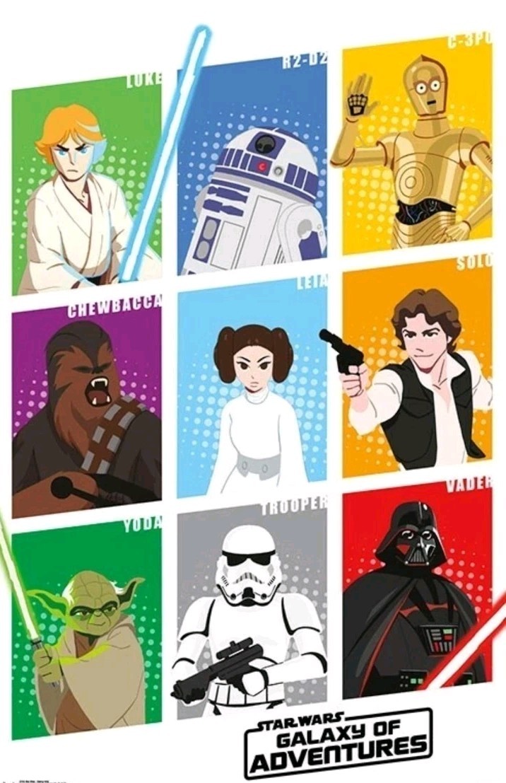 STAR WARS - GALAXY OF ADVENTURES - CHARACTER GRID POSTER - 22x34 - 17424