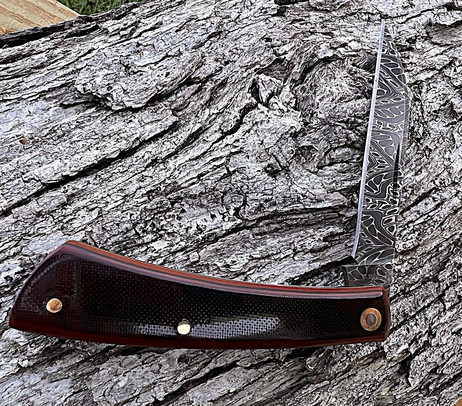 JEFF PEARCE CUSTOM CHAD NICHOLS DAMASCUS TALON WESTINGHOUSE RED LINEN MICARTA