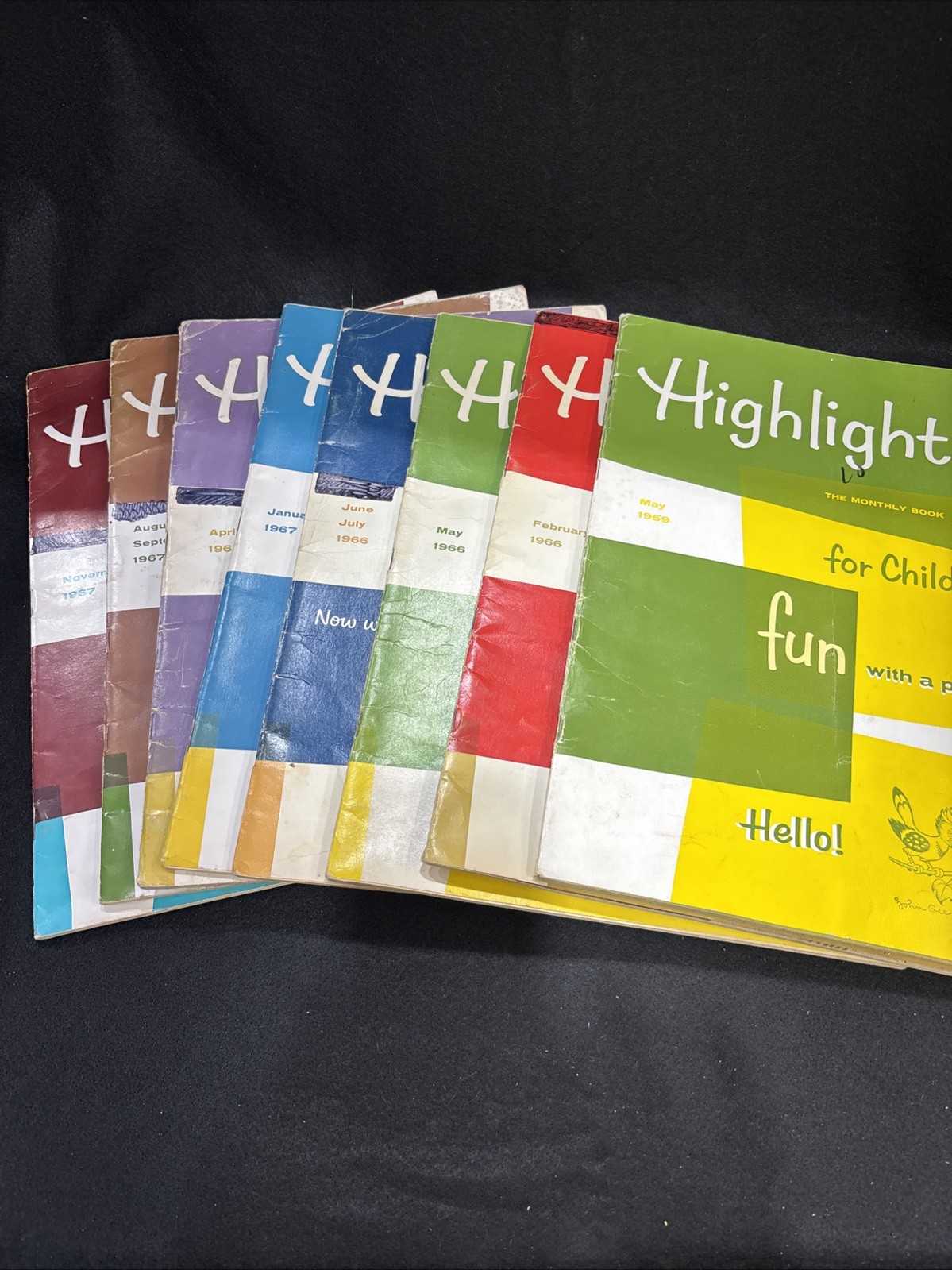 Vintage 1959,1966,1967 Highlights Children’s Books. Mostly Unwritten In