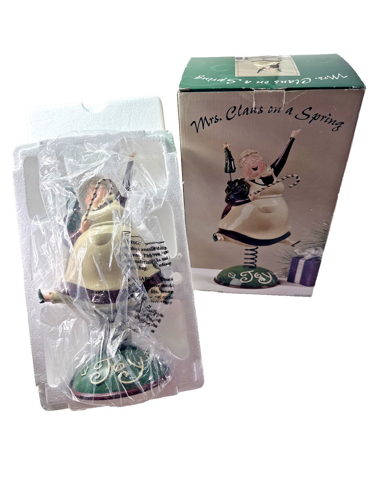 NOS Mrs. Claus on a Spring Whimsical Christmas Holiday Figurine 12\