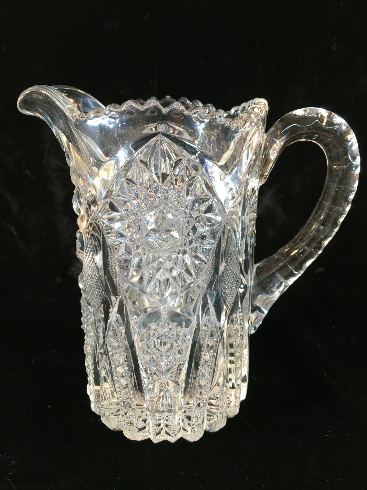 Heavy Clear Pressed Glass 6-1/2