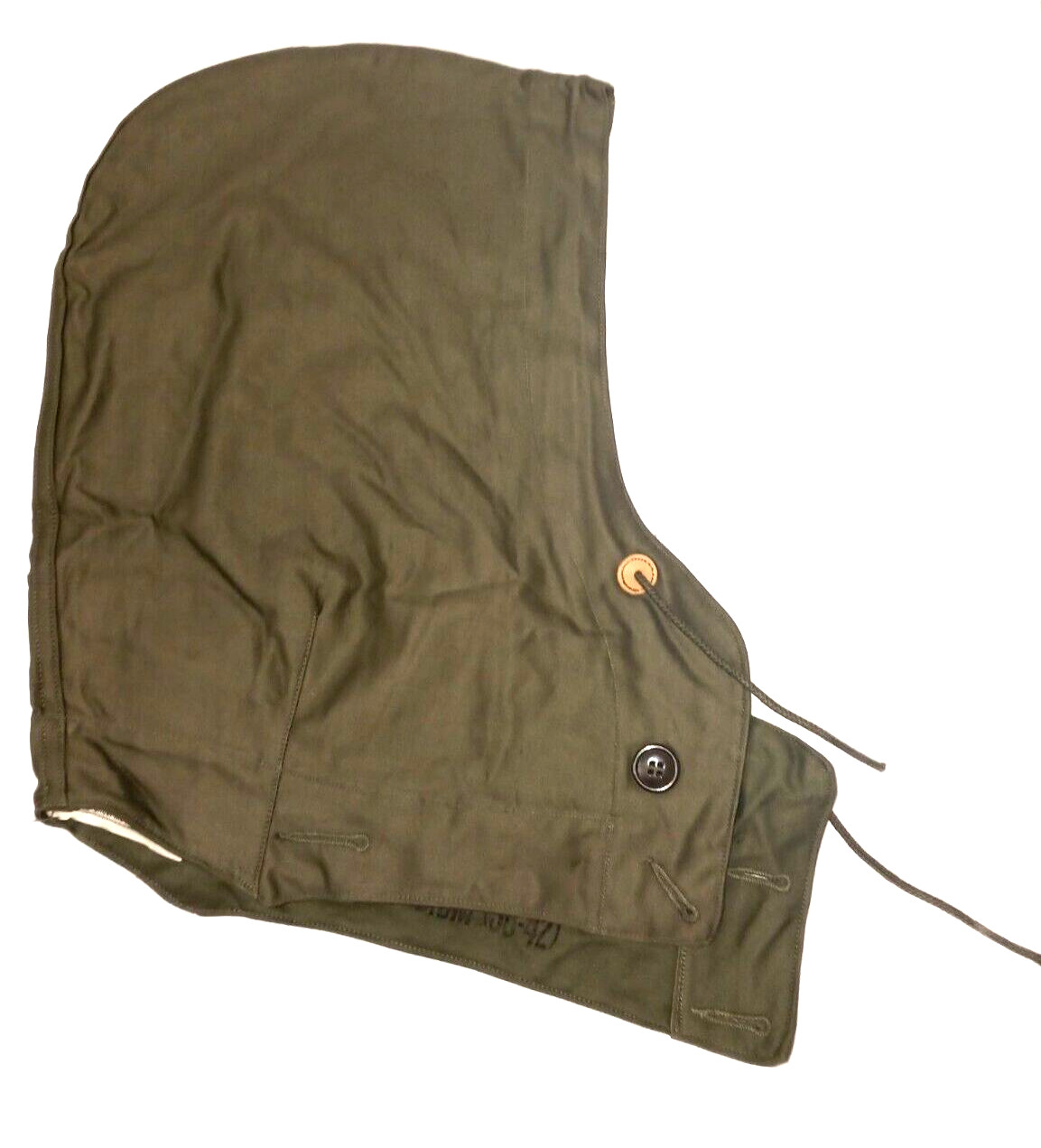 USGI WWII M1943 OD Field Jacket Hood Unissued Size Medium NOS USGI WWII M1943 OD Field Jacket Hood Unissued Size Medium NOS