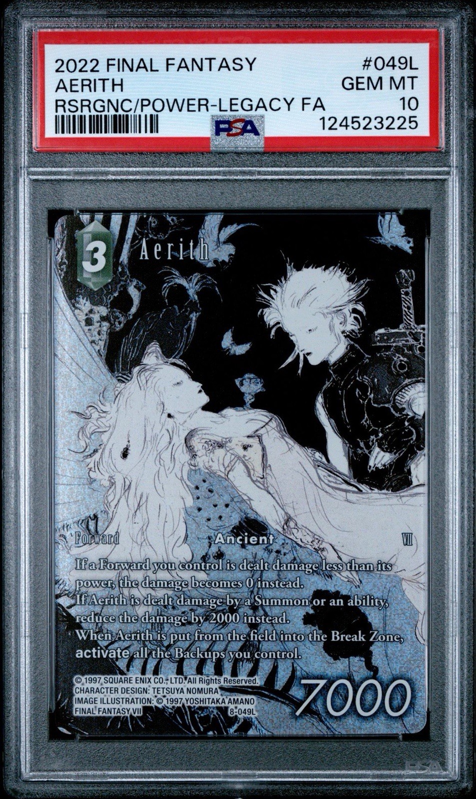 PSA 10 - Final Fantasy TCG - Aerith - 8-049L  - Resurgence Of Power - Full Art