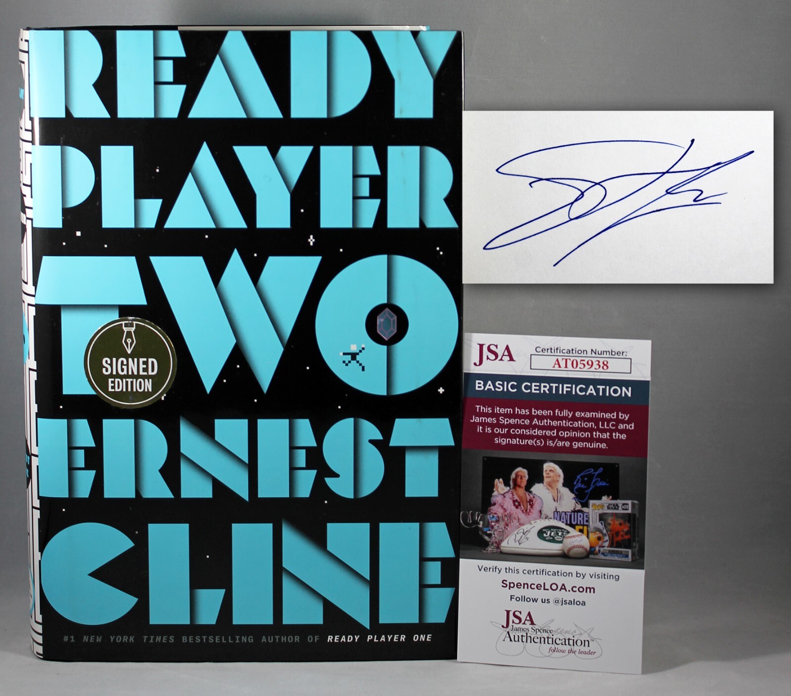 ERNEST CLINE SIGNED READY PLAYER TWO 1ST EDITION HARDCOVER BOOK ONE AUTO JSA COA