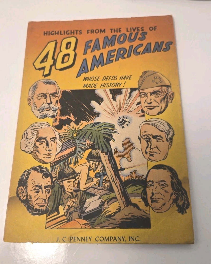 Vintage 48 Famous Americans J.C. Penney Company Comic Book 1947 Antique Ed Stroh