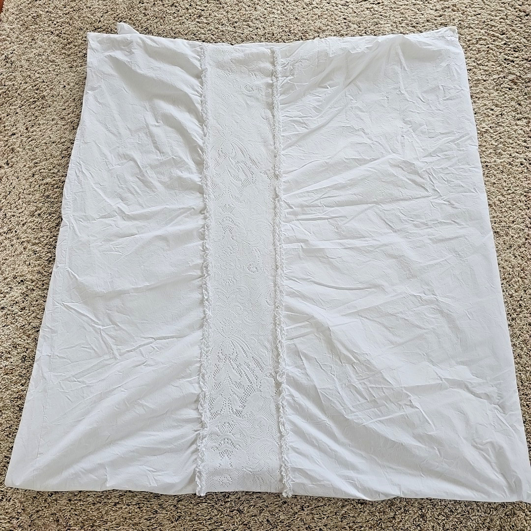 Simply Shabby Chic White Mesh Lace Cotton Full Queen Duvet Cover Rachel Ashwell