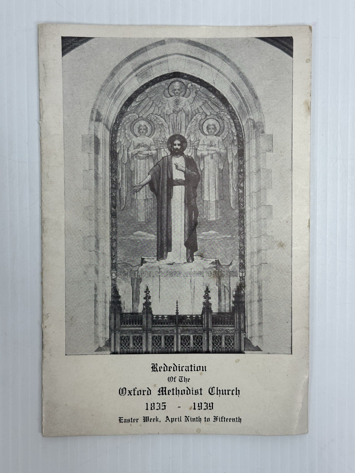 Vintage Rededication Of The Oxford Methodist Church Mass 1835 1939 Pamphlet