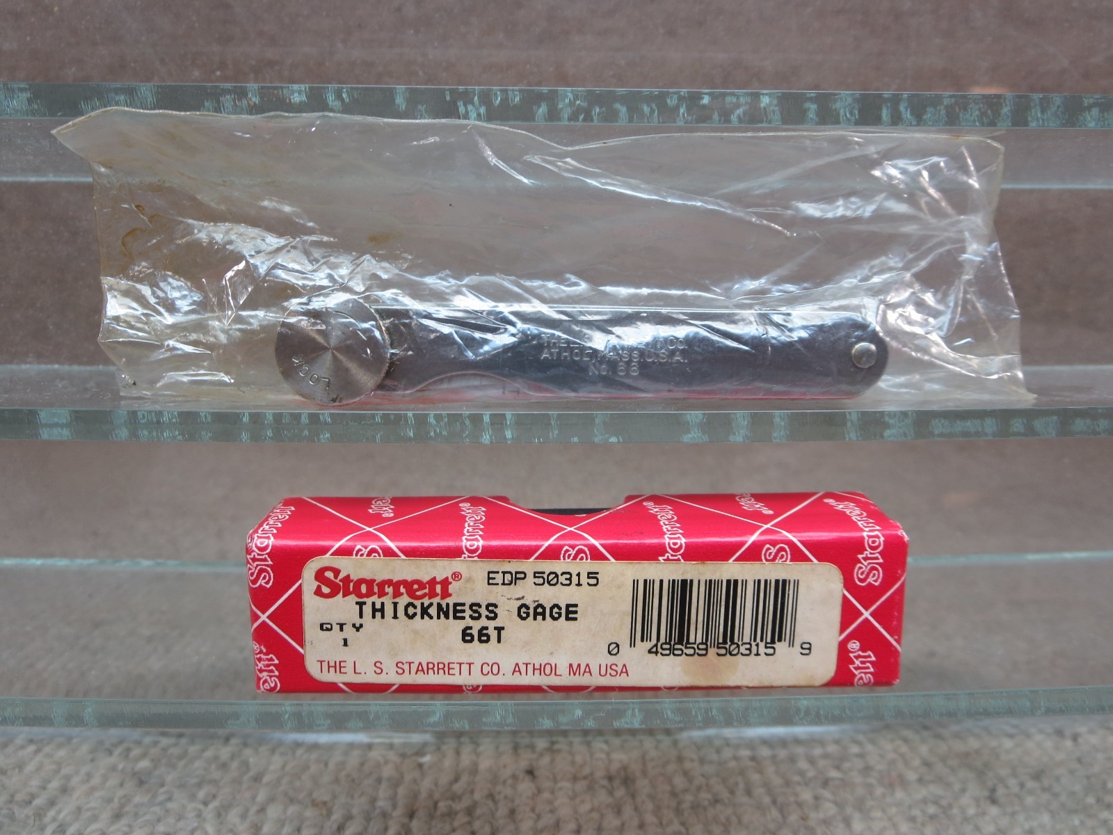 L.S. Starrett 66T Thickness Gage EDP50315 Unused in Box Locking Mech Machinist