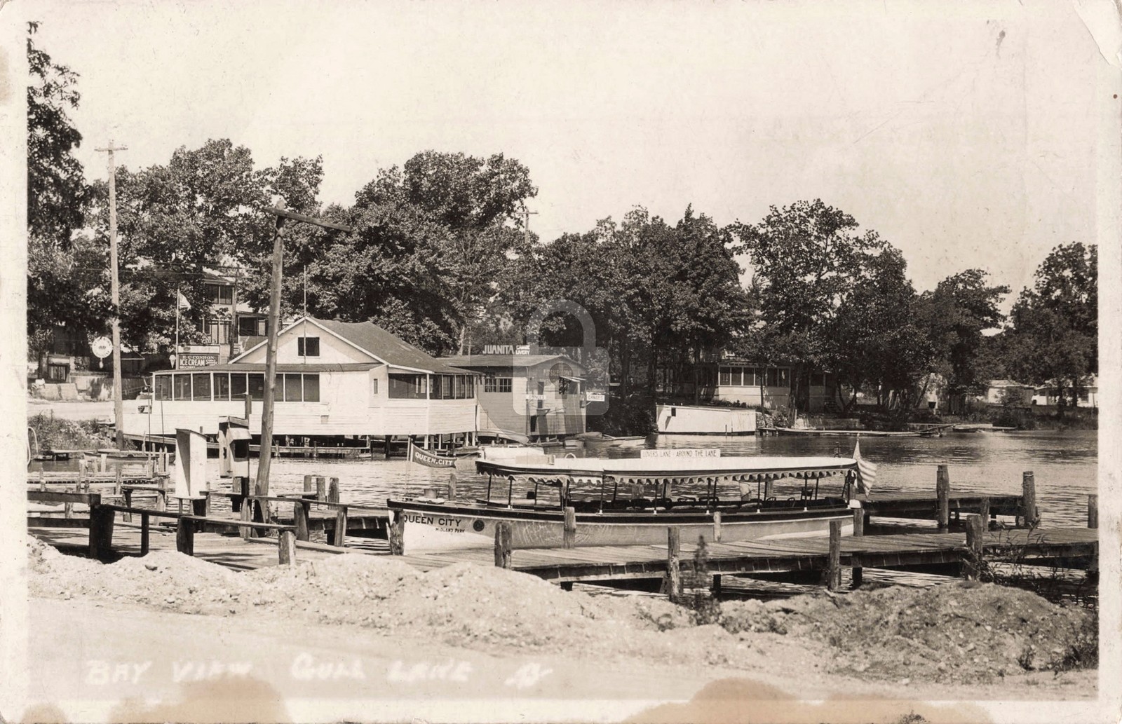 Bay View Gull Lake MI Michigan 1931 RPPC Photo Postcard COPY