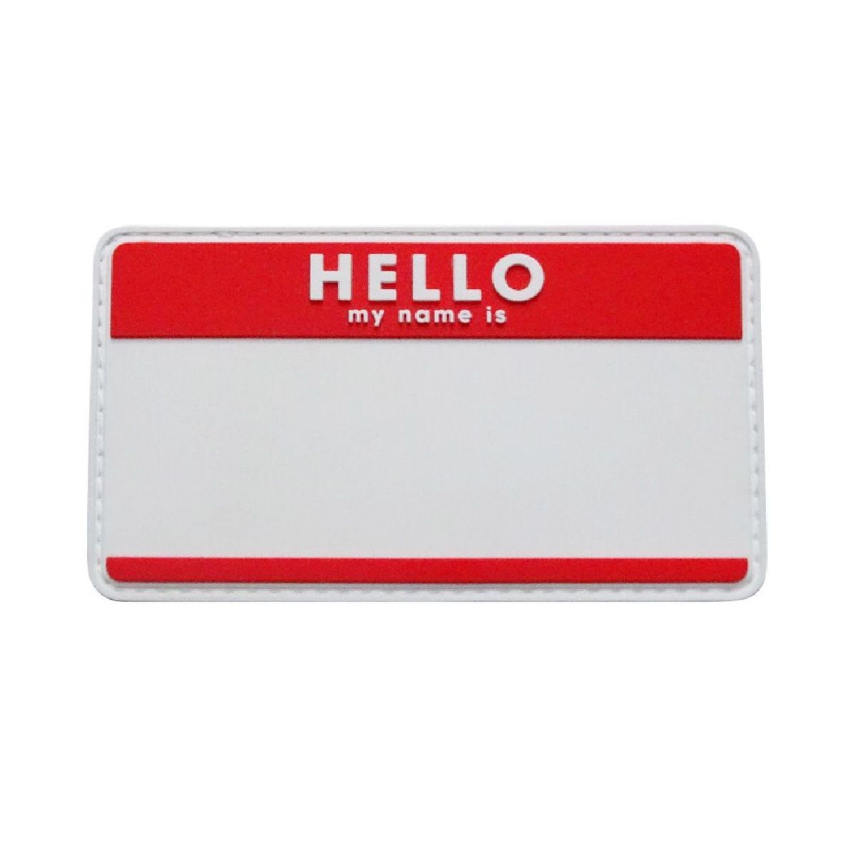 Hello My Name Is Blank Name Tag Patch (PVC Rubber 3.5 X 2.0 MT17)