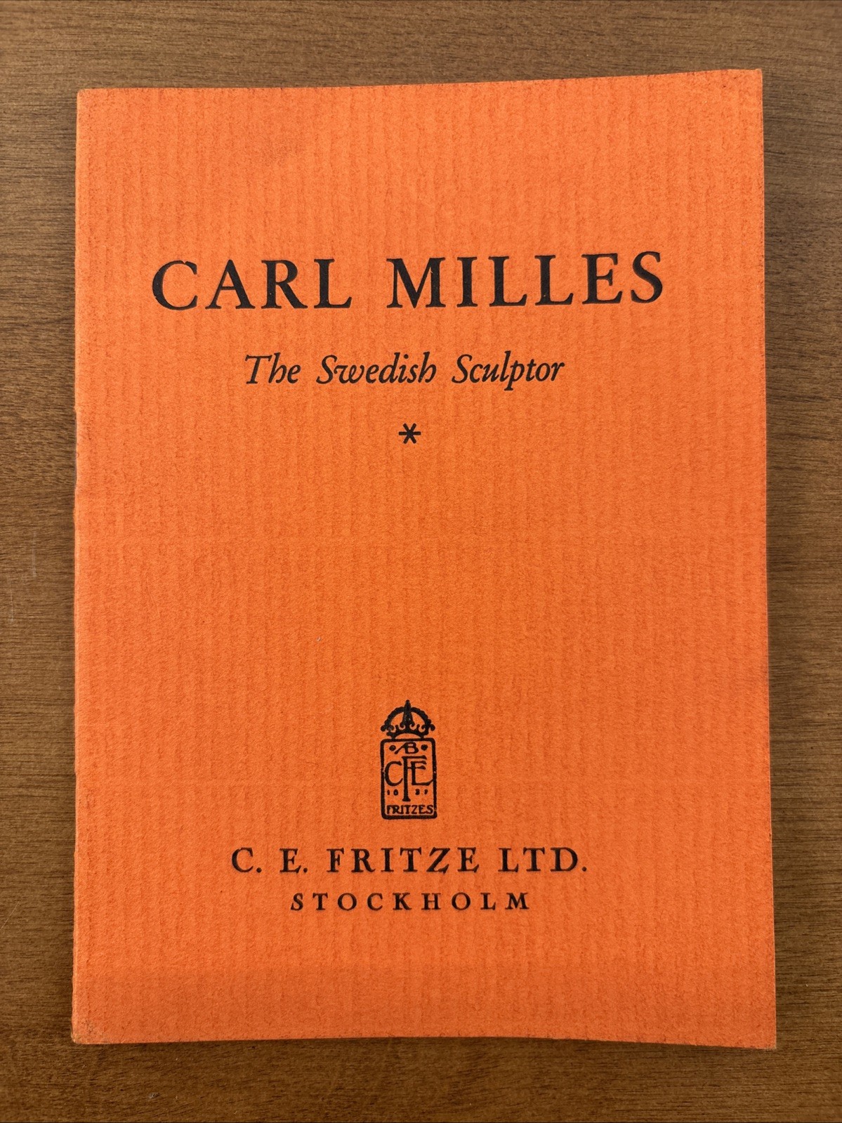 Carl Milles The Swedish Sculptor • 1935 Art Booklet