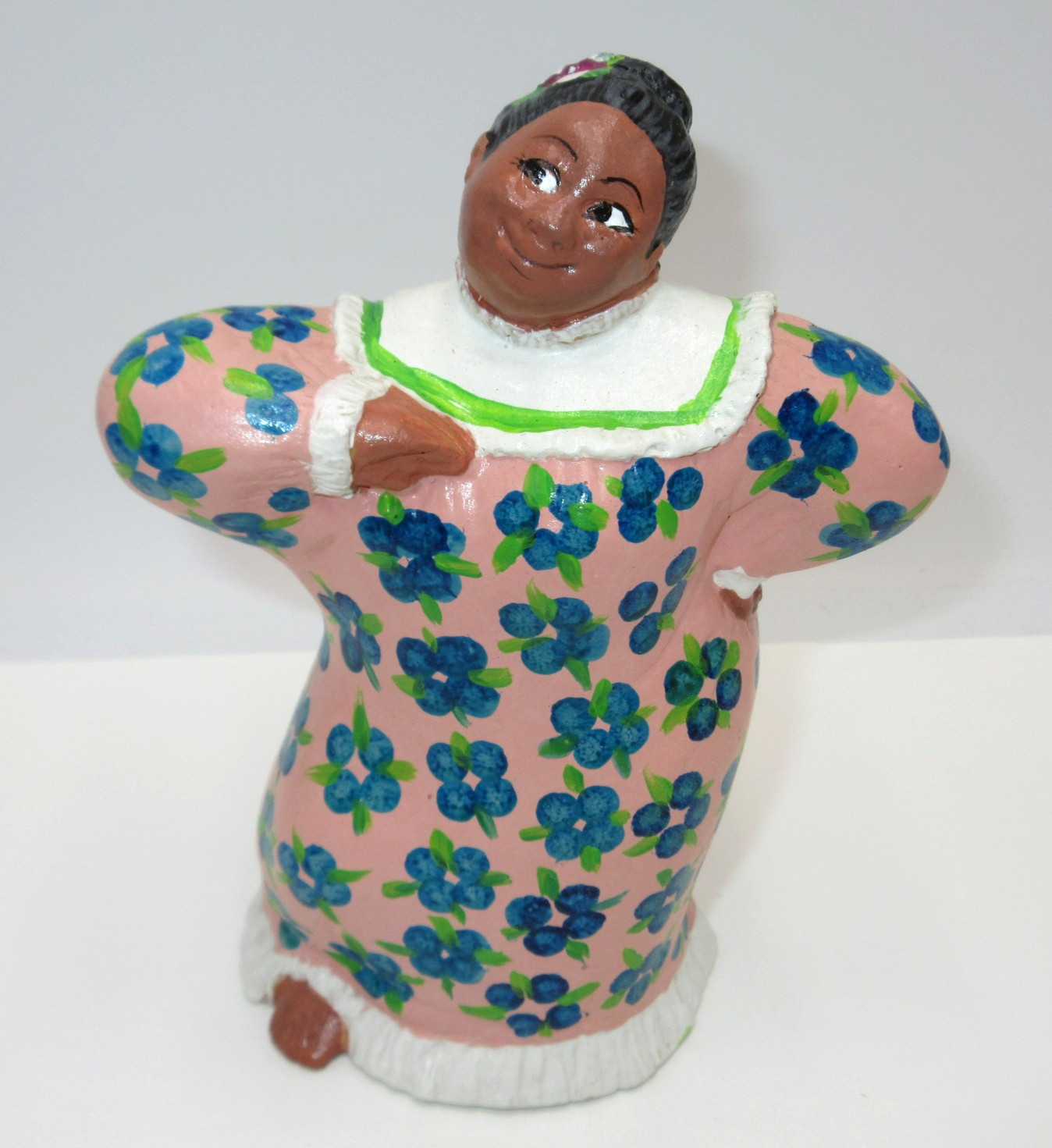 Vtg Andrea of Kona Hawaii Figurine Hula Dancing Hawaiian Woman Floral MuuMuu