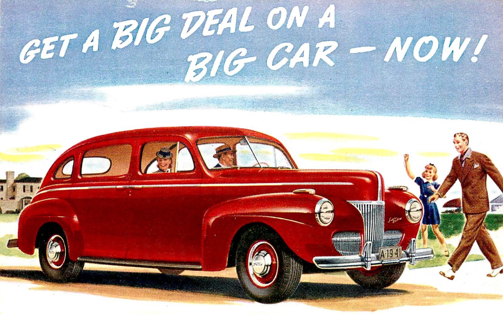 ANTIQUE AUTO, 1940's BIG FORD, LOT OF 3 VINTAGE POSTCARDS (W630)
