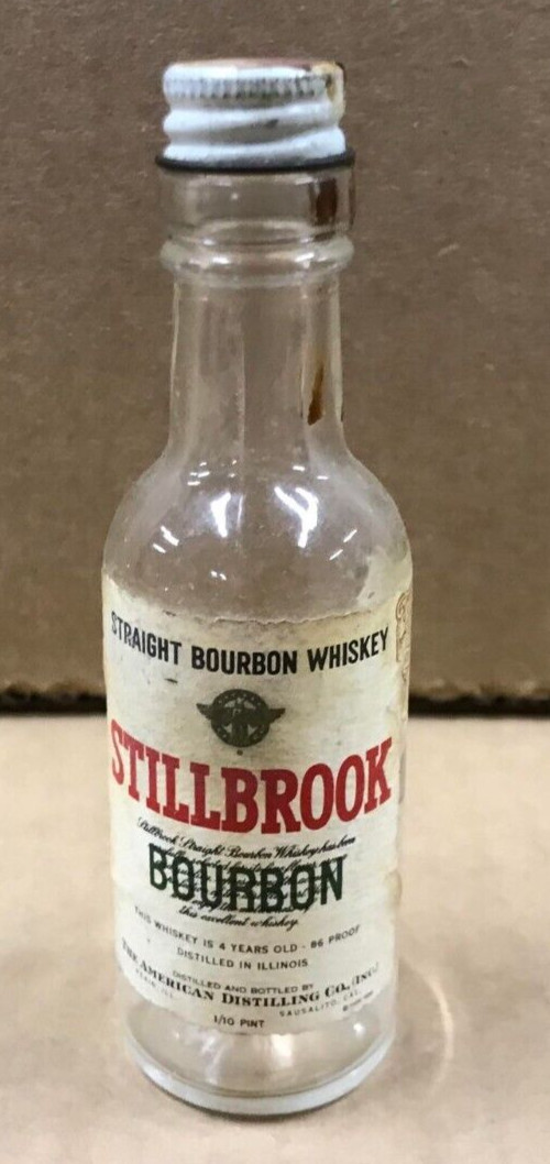 Vintage Stillbrook Straight Bourbon Whiskey Empty Mini Bottle