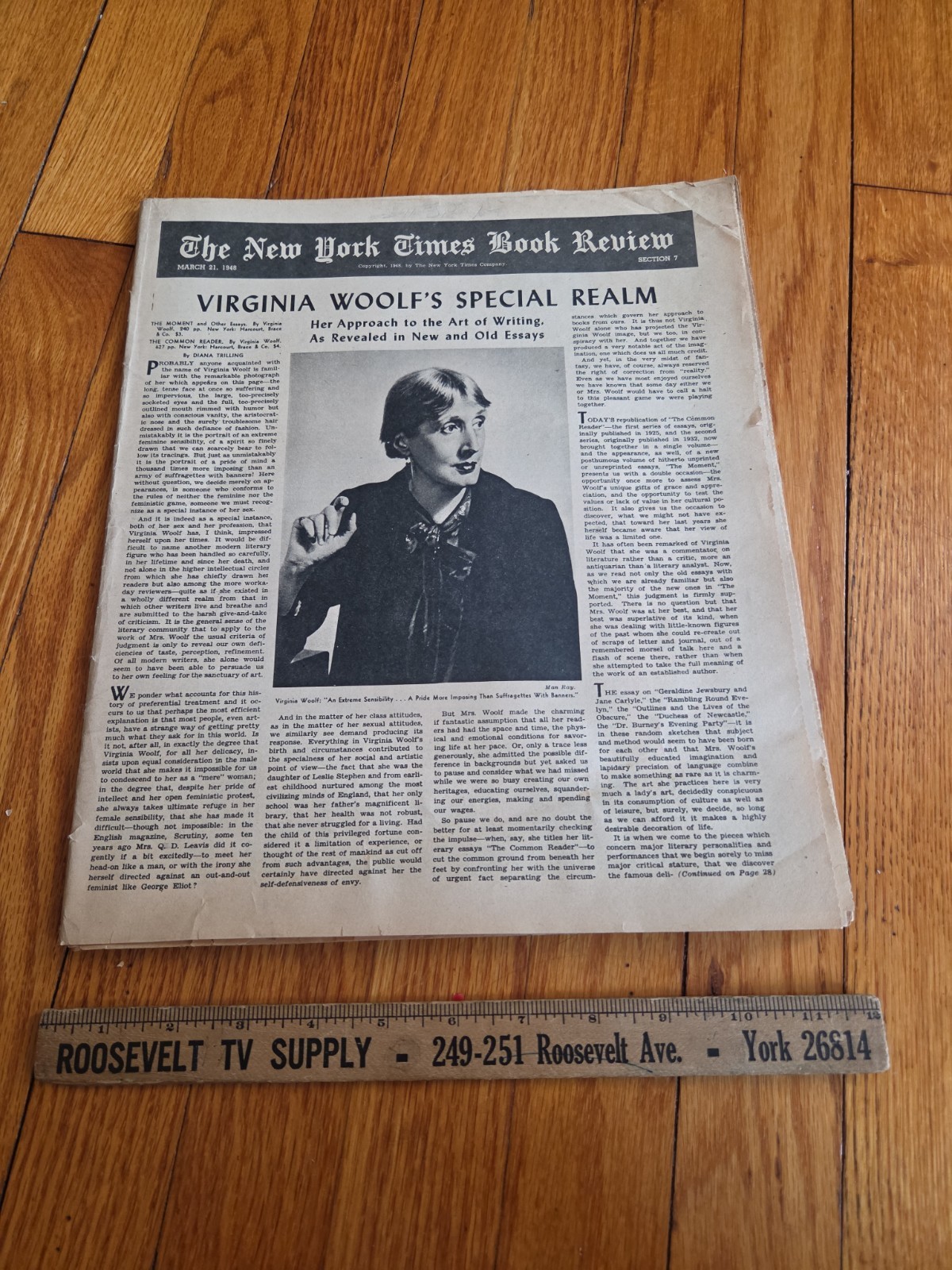 NEW YORK TIMES BOOK REVIEW MAGAZINE MARCH 21, 1948 VIRGINIA WOOLF Complete