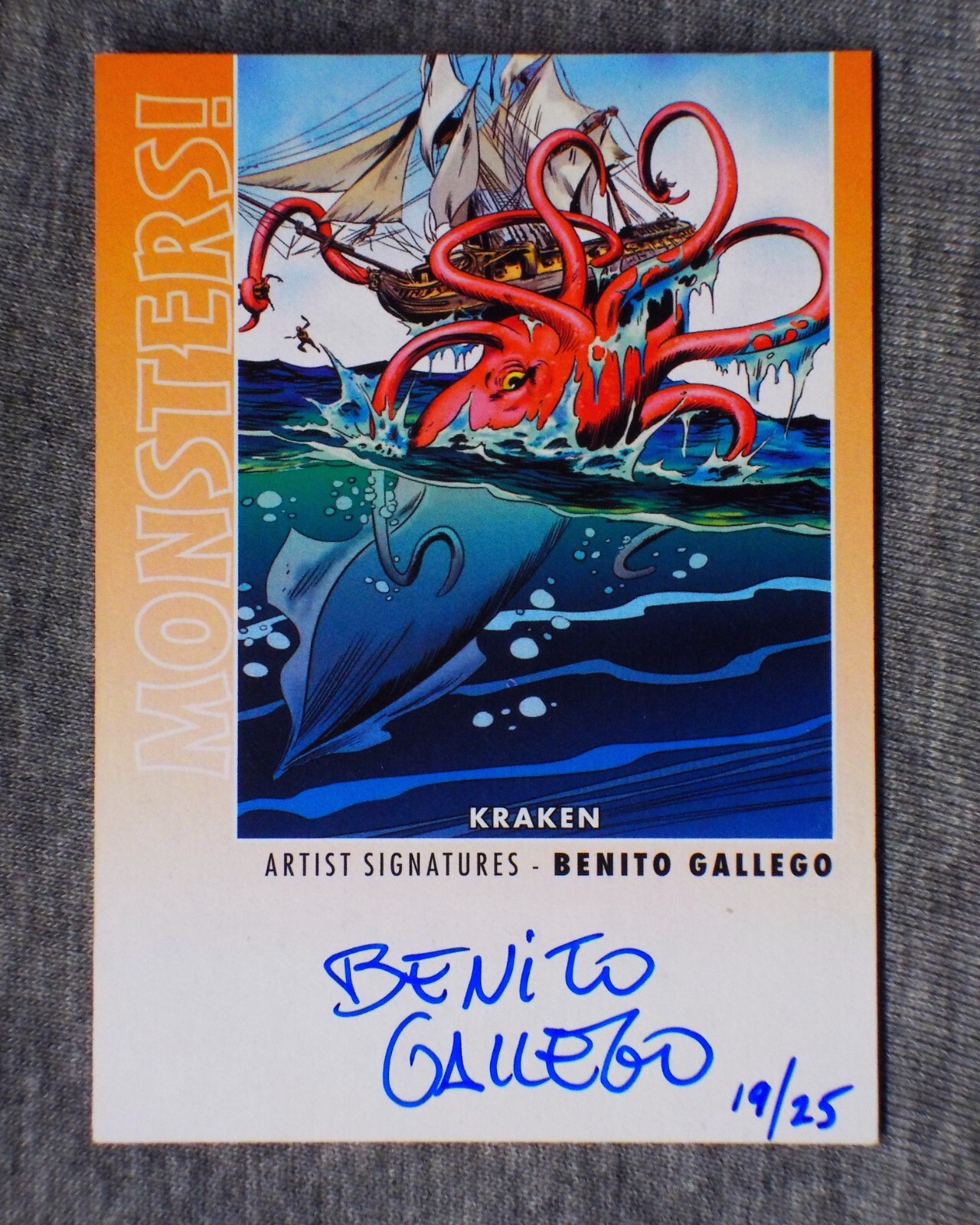 Monsters M38 KRAKEN Goodwin Champions LIMITED 2014 autograph  ARTIST SIG #d/ 25