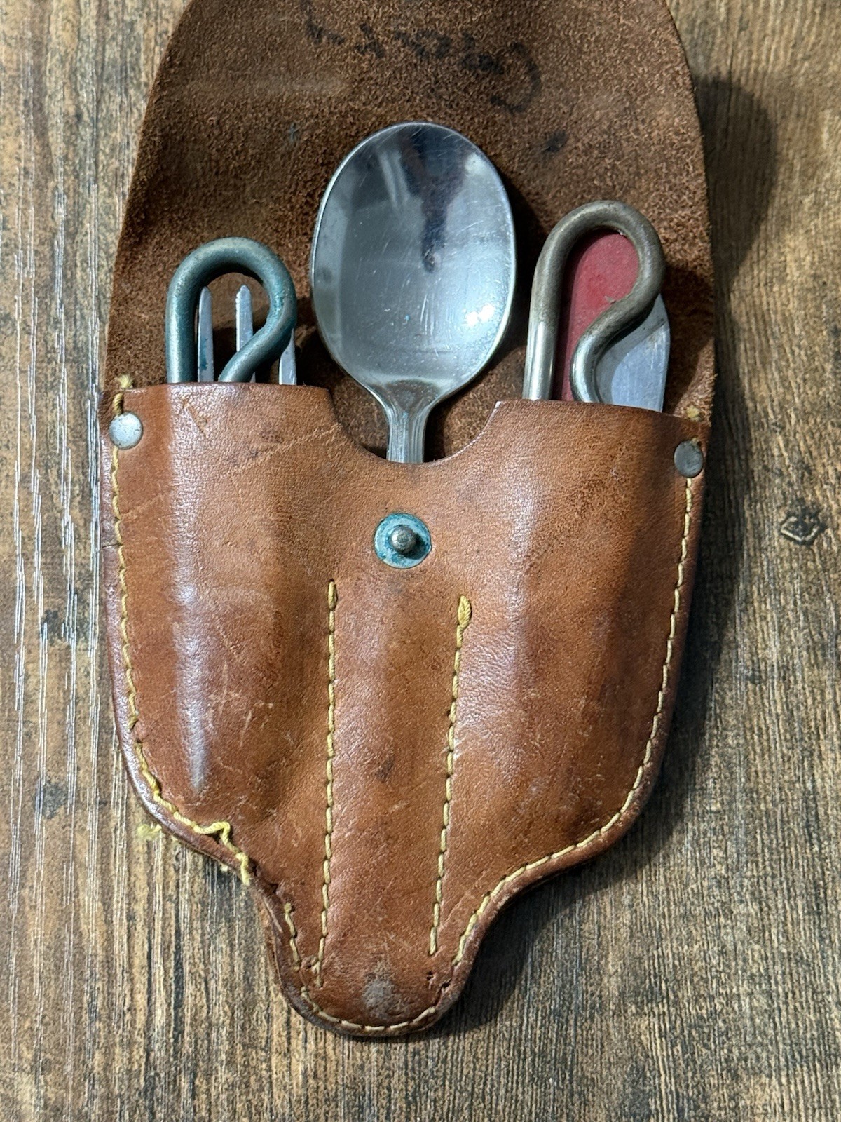 Vintage Boy Scouts Of America BSA Camping Utensil Mess Kit Geo Schrade Knife