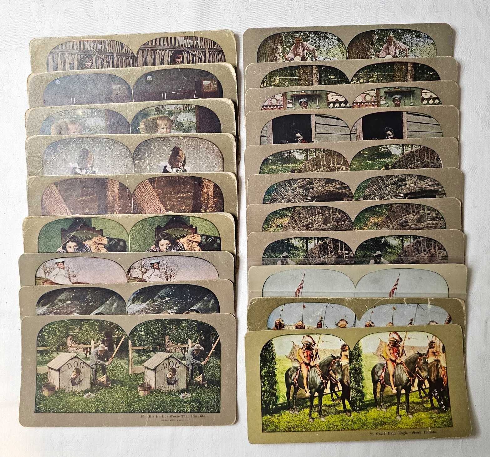 Antique Lot 20 Stereoview Cards Griffith & Griffith Misc 1900 Antique Lot 20 Stereoview Cards Griffith & Griffith Misc 1900