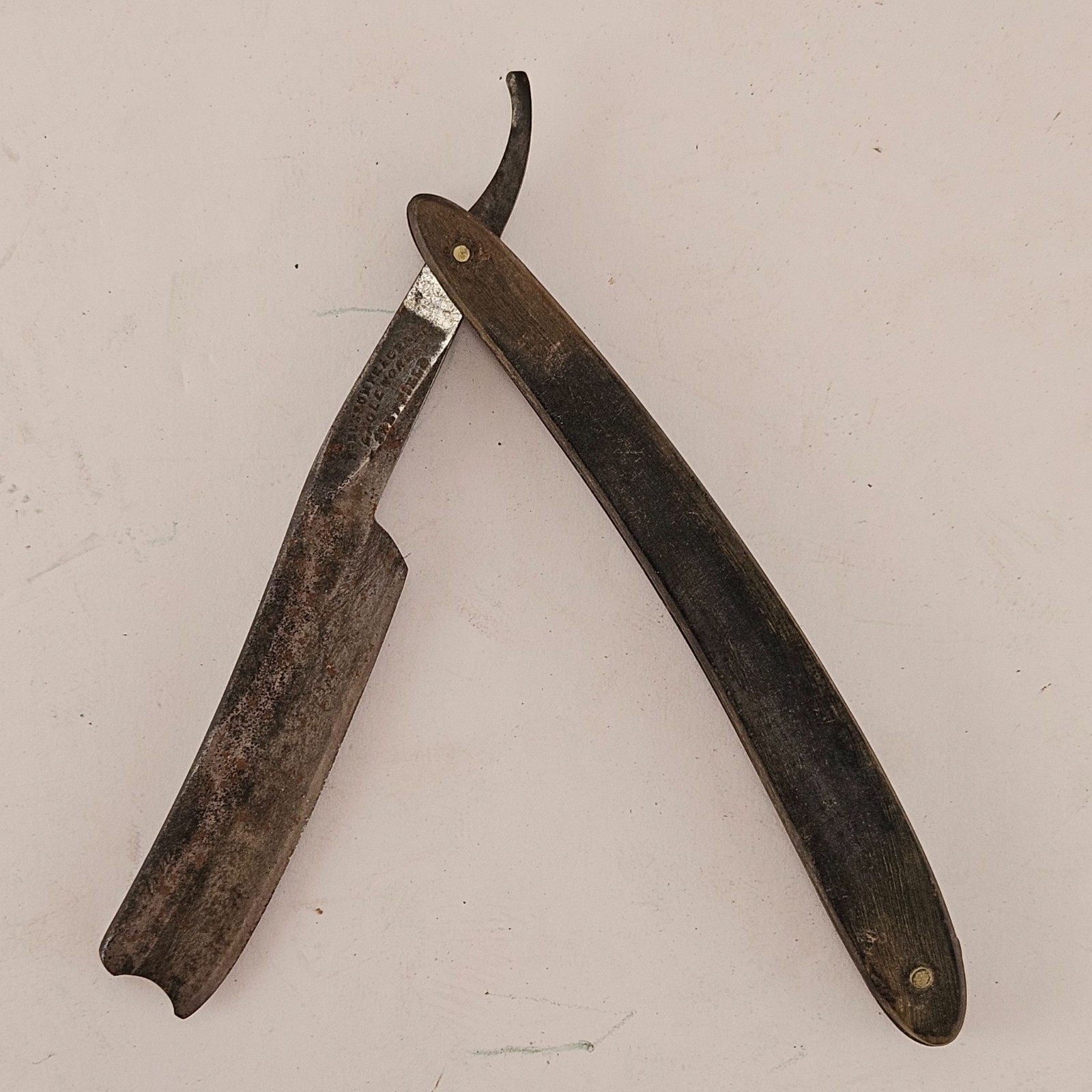 Antique Ibbotson Peace & Co Sheffield Straight Razor Eagle Works