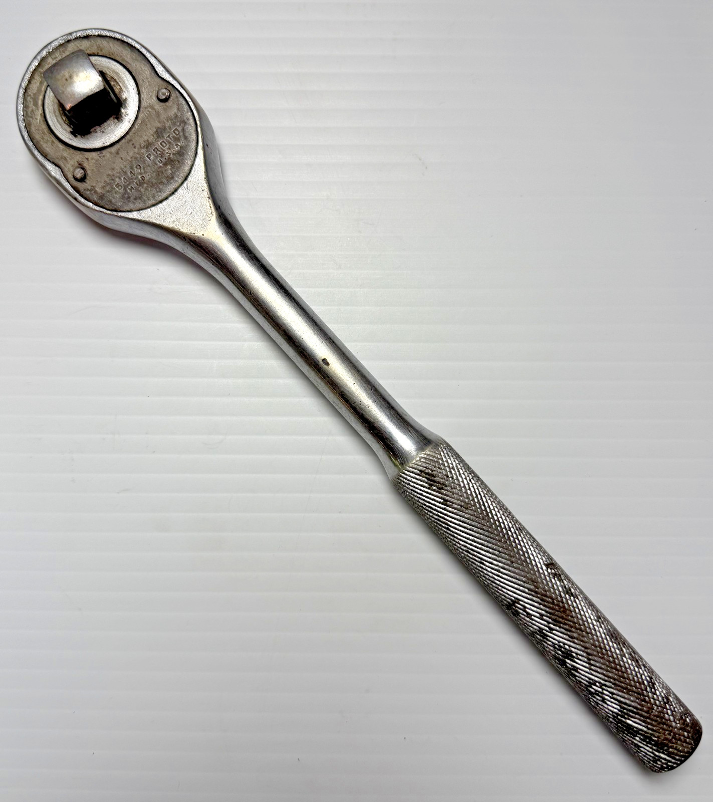 Vintage PROTO TOOLS 5449 Reversible Pear Head Ratchet Wrench 1/2\
