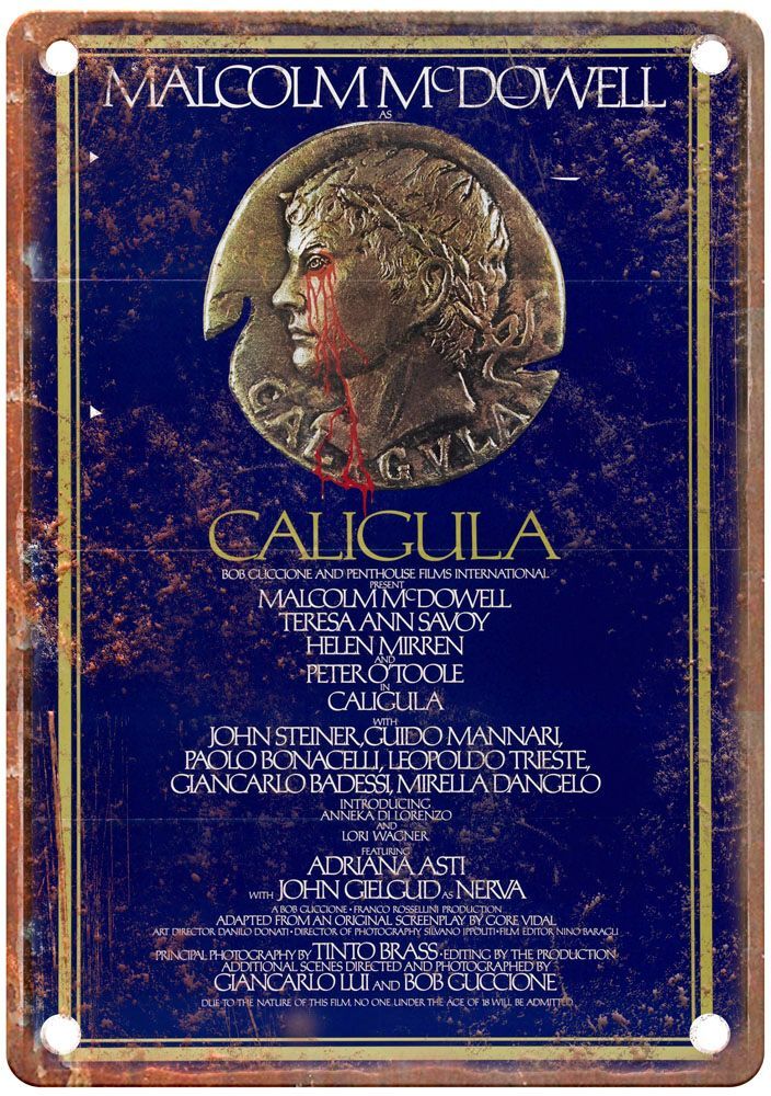 Caligula Vintage Movie Poster Old Retro Look Metal Sign MP796