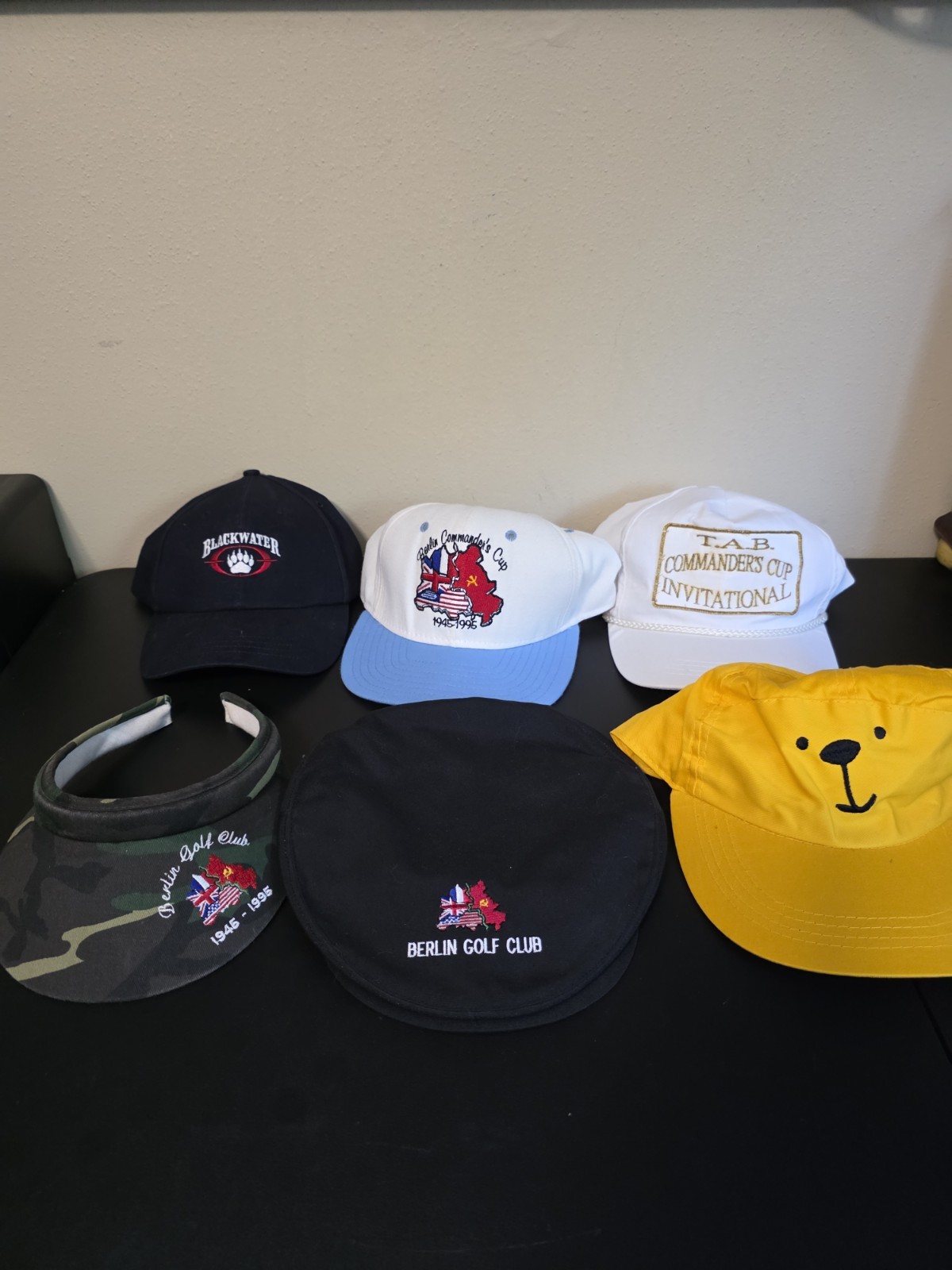 Vintage Berlin Germany Hat Lot of 6 Golf Commanders Cup Berlin 2000 Olympic Bid