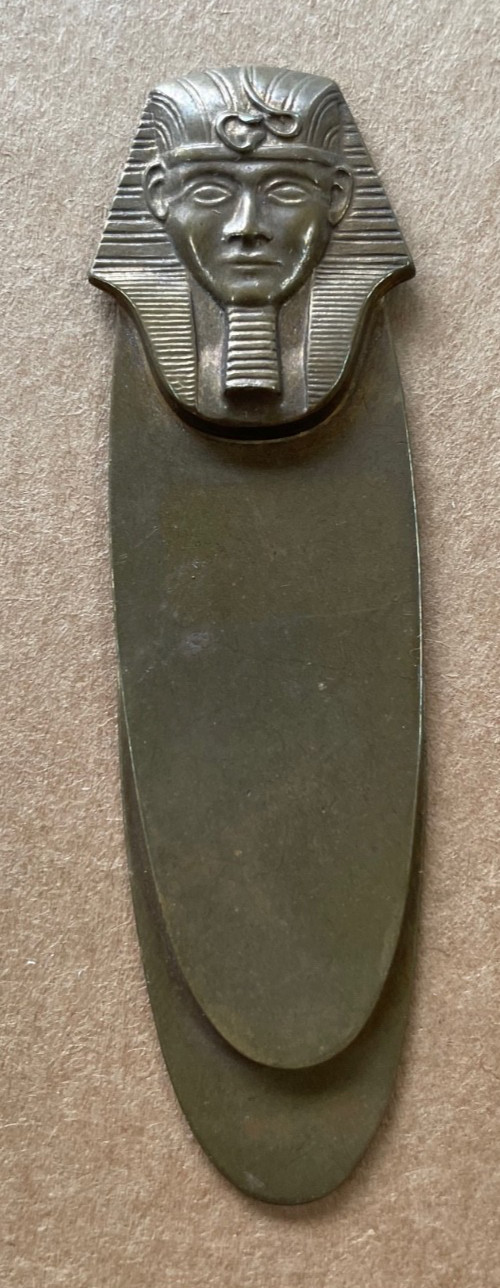 Vintage KING TUT PHARAOH Egyptian Brass Letter Opener Book mark