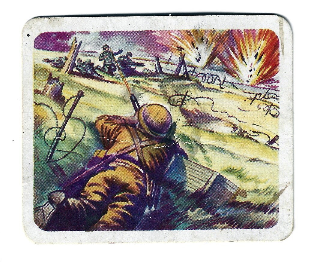 c1940s VICTORIA CROSS CRACKER JACK card ~  SgtM G Gristock WW2 ~ 