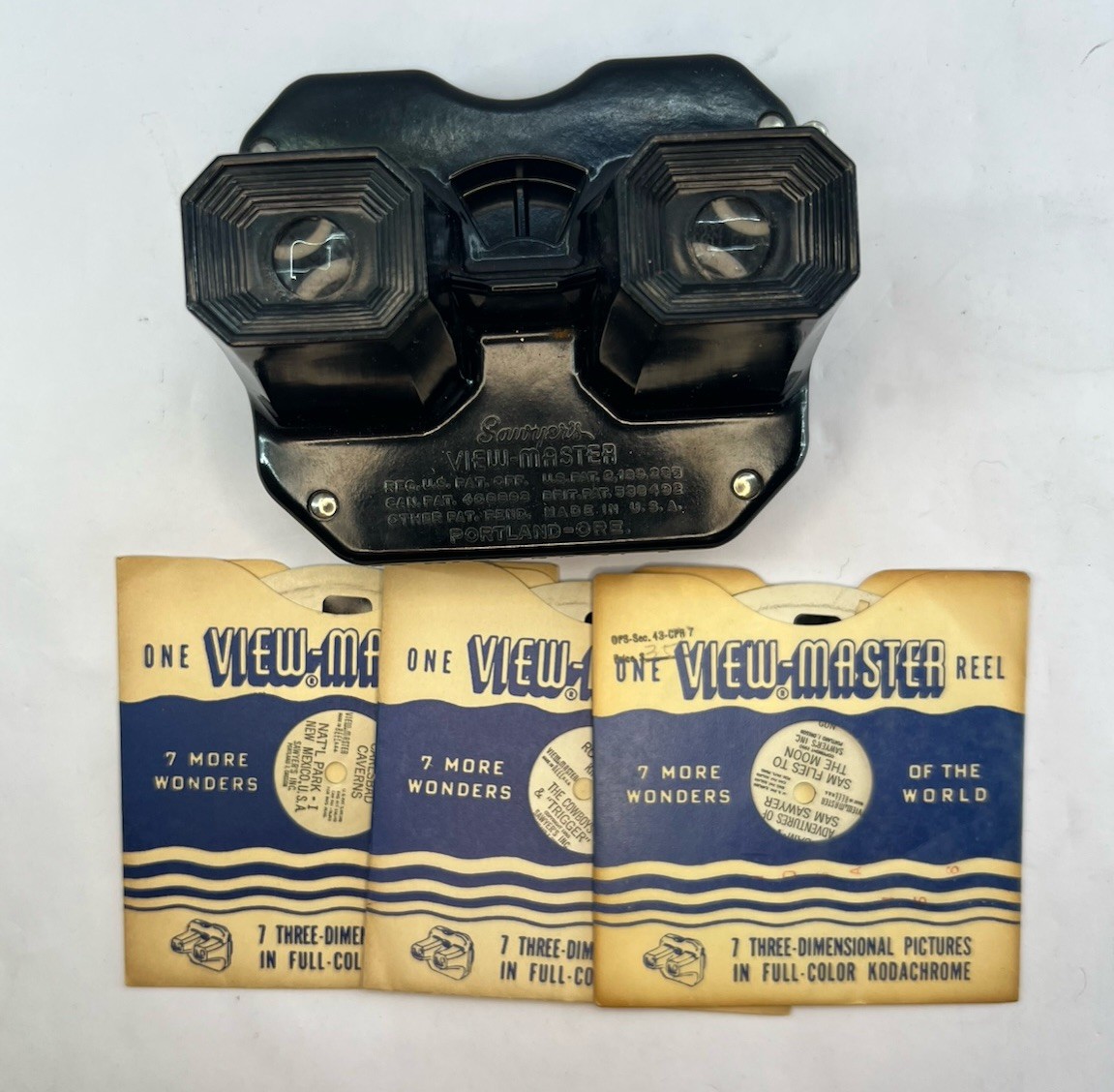 Vintage Sawyer’s Viewer-Master With 3 Vintage Reels