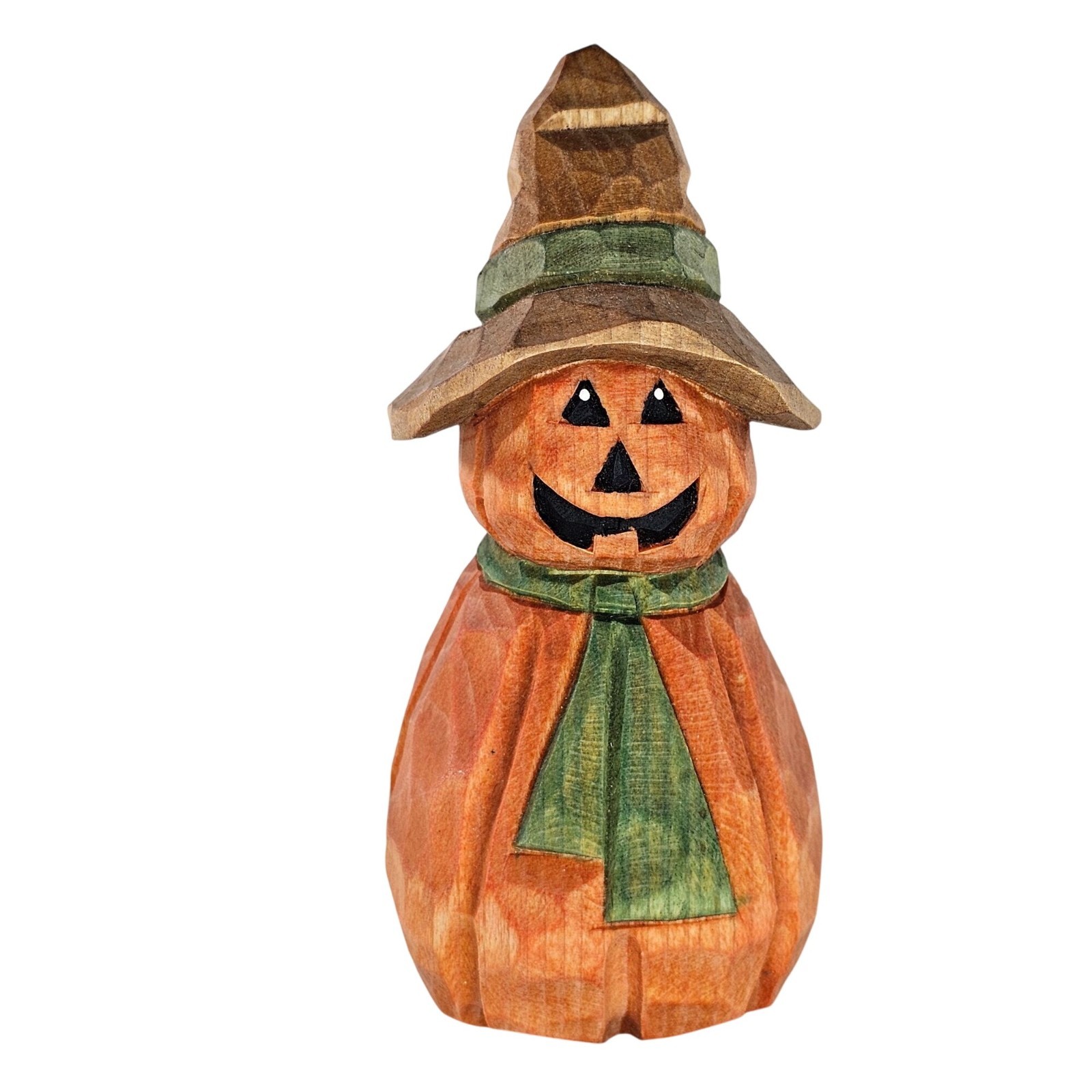 Mike Shipley Hand Carved Wood Pumpkin Scarecrow Folk Art Figure Halloween Fall Mike Shipley Hand Carved Wood Pumpkin Scarecrow Folk Art Figure Halloween Fall