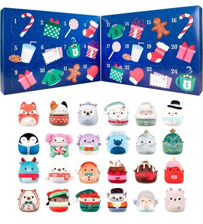 Squishmallows Micromallows Deluxe Christmas Advent Calendar 24 Toy Pieces