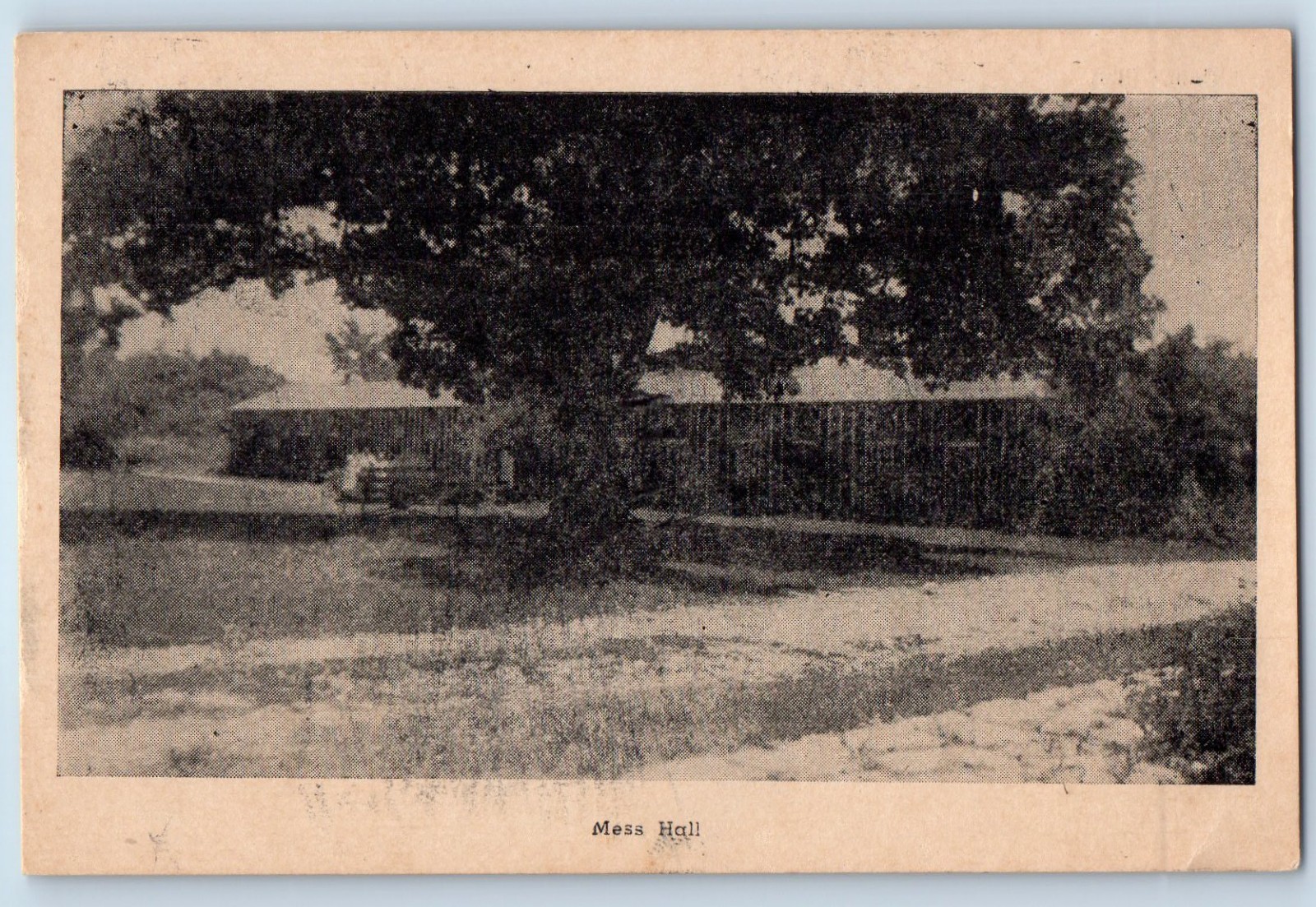 c1905 Marseilles Illinois Vintage Postcard Mess Hall Camp Illini Front Building
