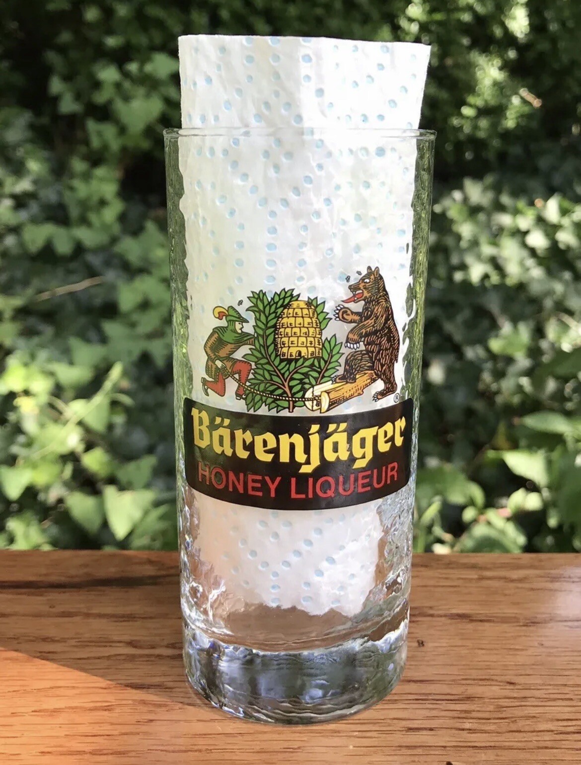 Bärenjäger Honey Liqueur Rippled German Cocktail Drink Glass