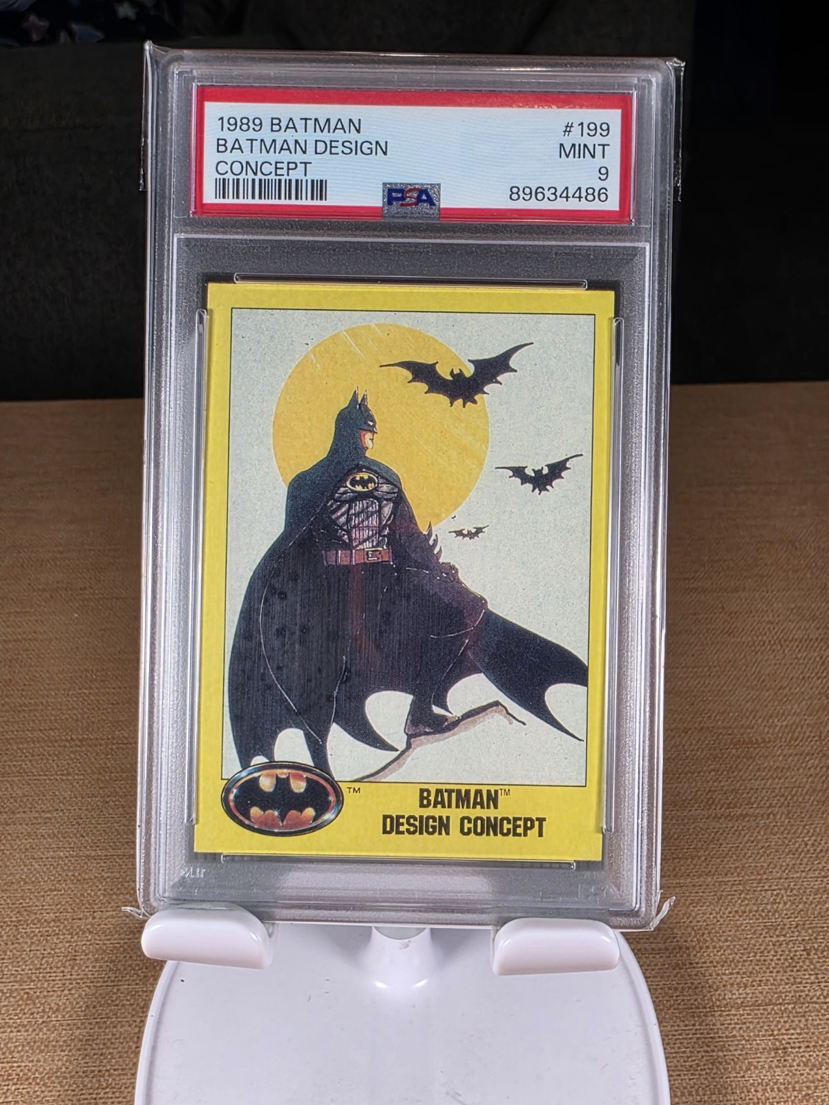 Topps 1989 Batman Batman Design Concept #199 2nd Series PSA 9 89634486