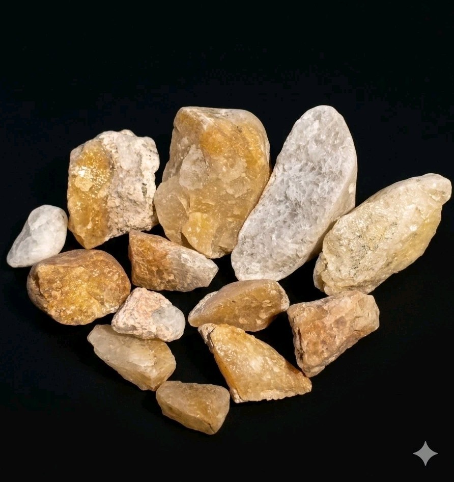 Raw Milky & Yellow Quartz Crystals - Natural Georgia Piedmont Mineral Spe