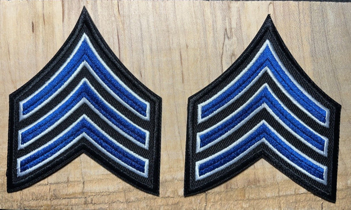 chevron patches two sergeant chevron patches 2 7/8\