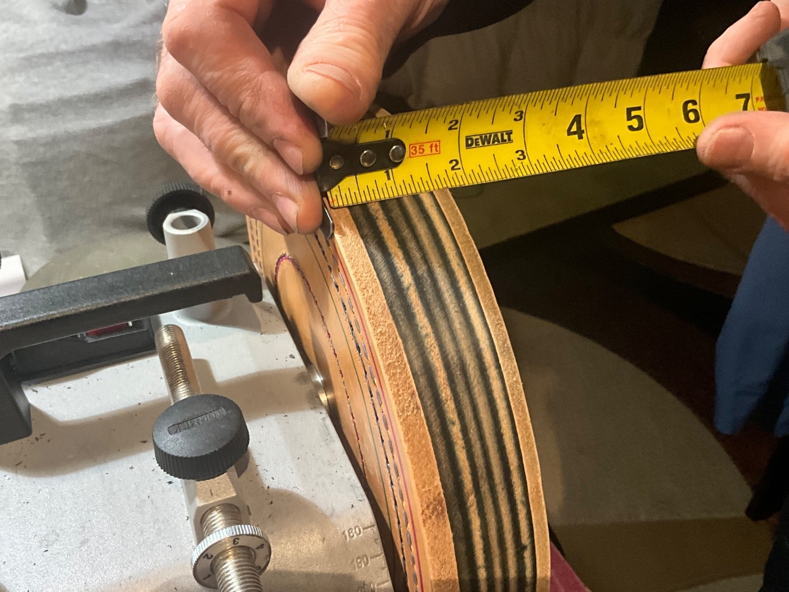 Leather honing wheel for Tormek 8 - kevlargaffs Master-Series 10 inch - 250mm