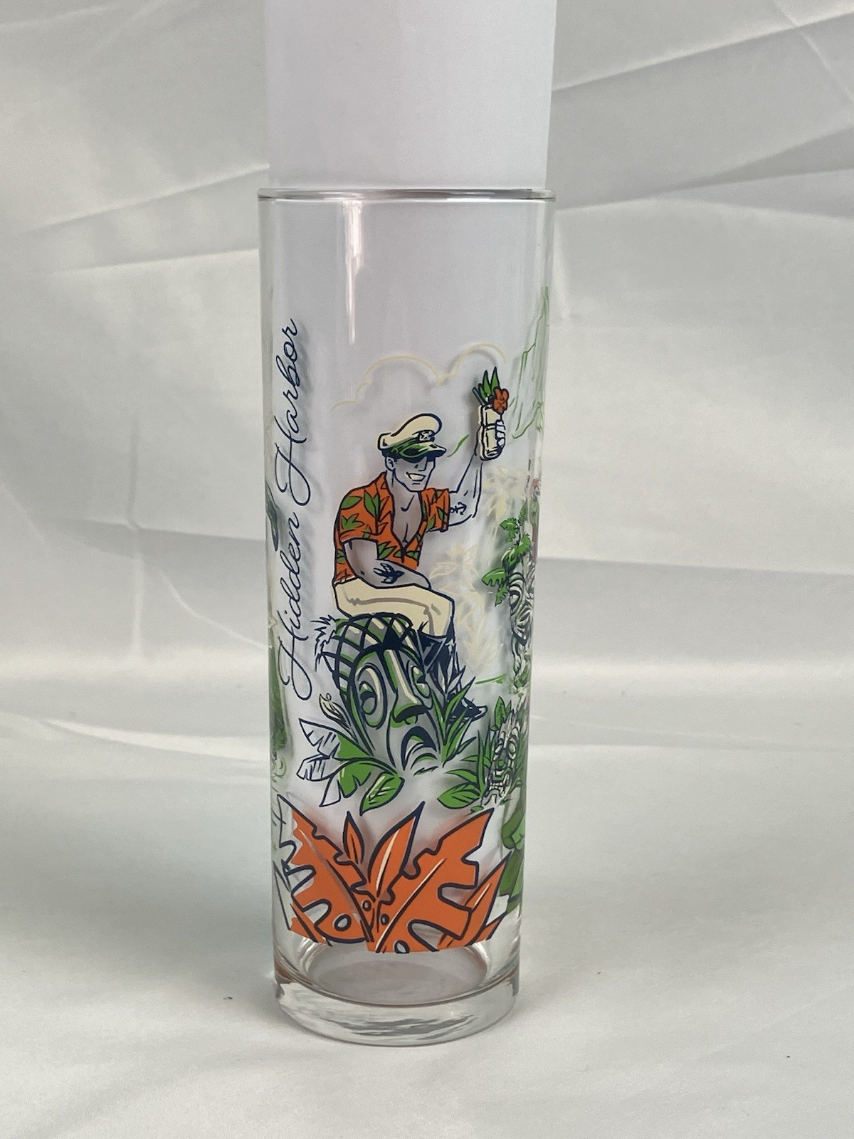 Hidden Harbor Tiki Bar Zombie Glass Pittsburgh Tiki Dangerous Dash Green/Orange