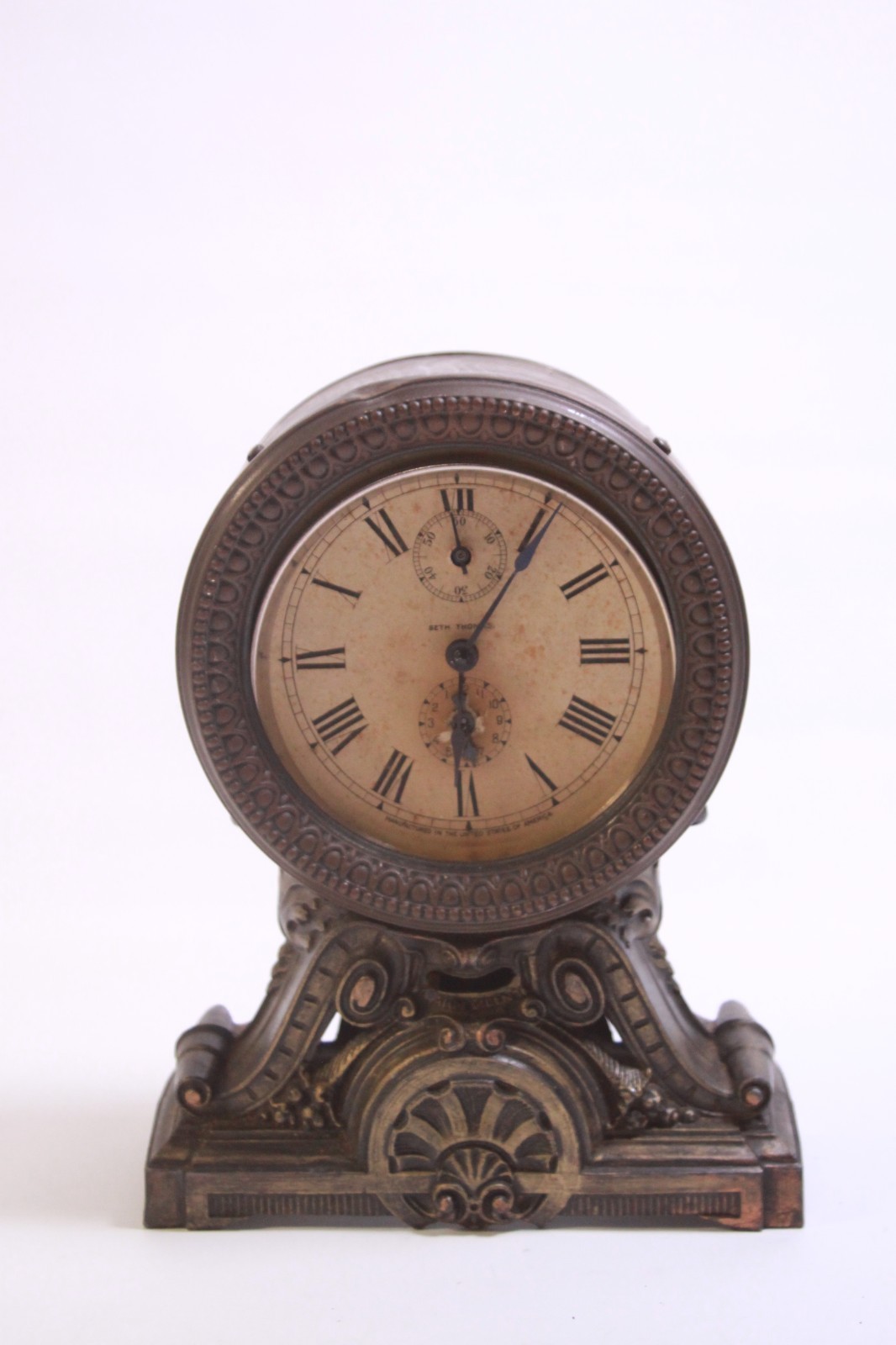 Vinatge Brass Seth Thomas Shelf Clock AS IS For Restoration READ AS IS